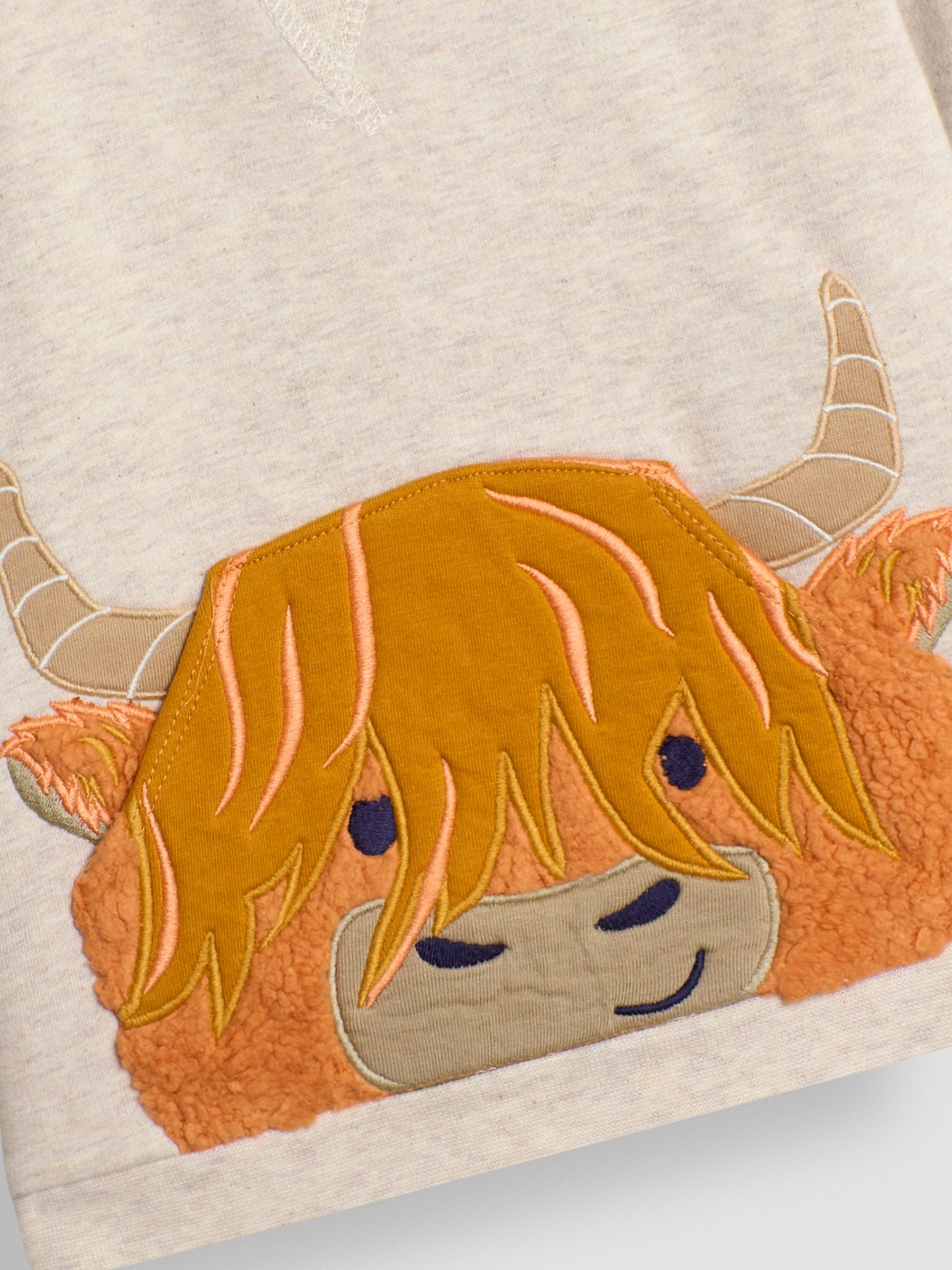 Ecru Highland Cow Appliqué Sweatshirt - Image 3 of 3