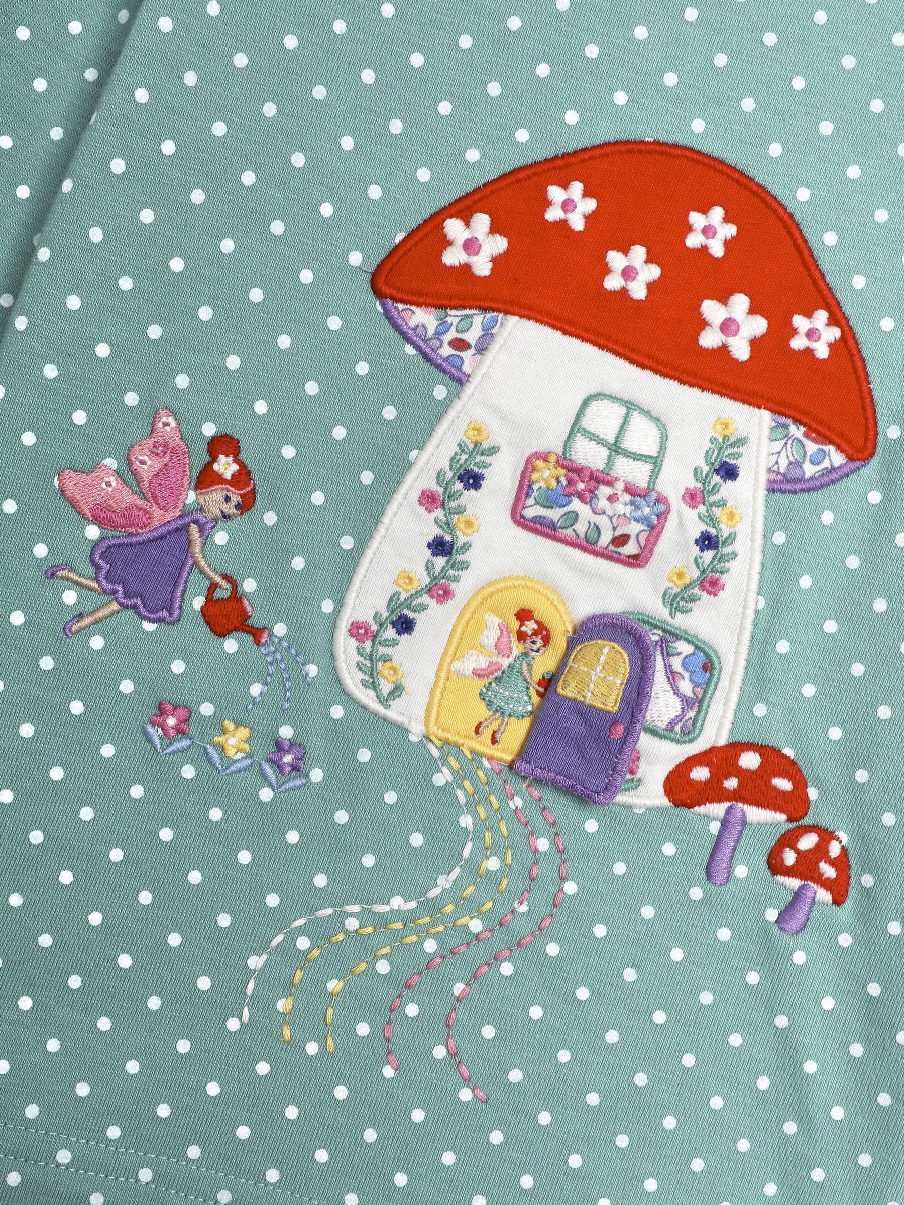 Green Fairy And Toadstool Scene Applique Top - Image 3 of 3