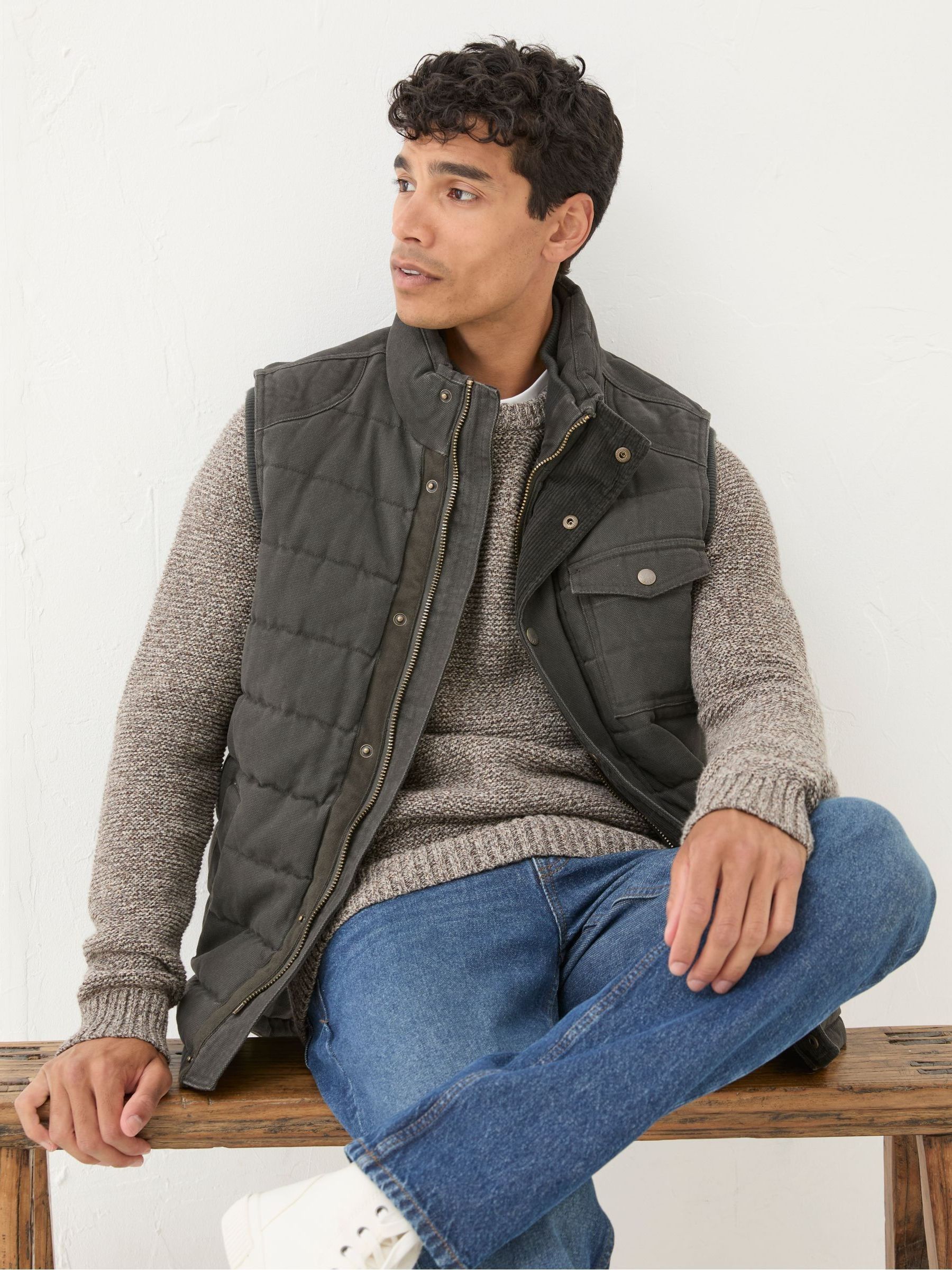 Wardley Brown Canvas Gilet - Image 4 of 6