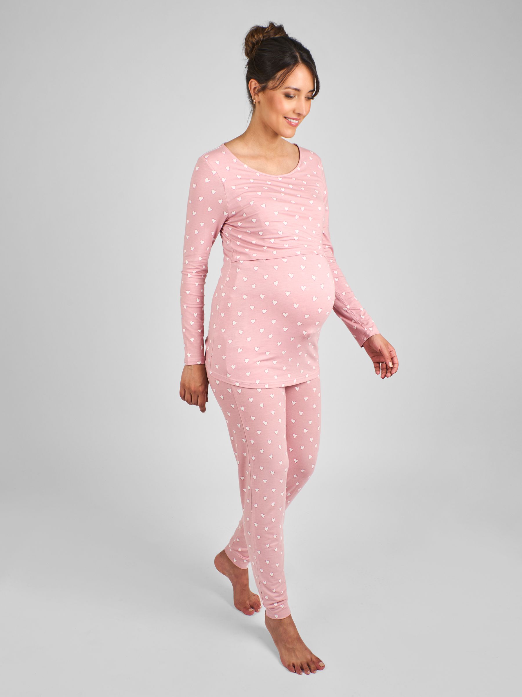Pink Maternity and Nursing Pyjamas Set - Image 1 of 5