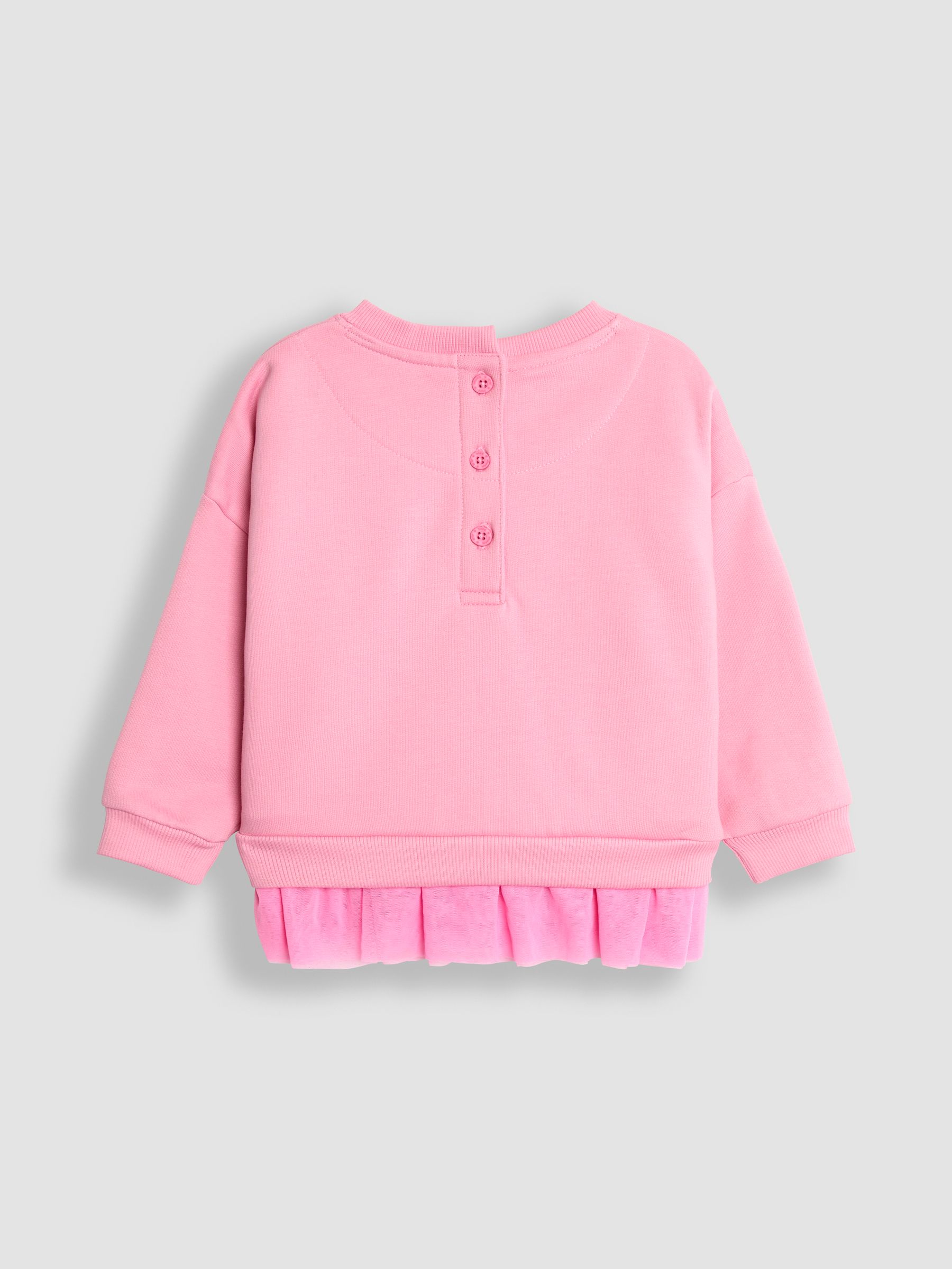 Rose Pink Mouse Appliqué Tulle Frill Sweatshirt - Image 2 of 3