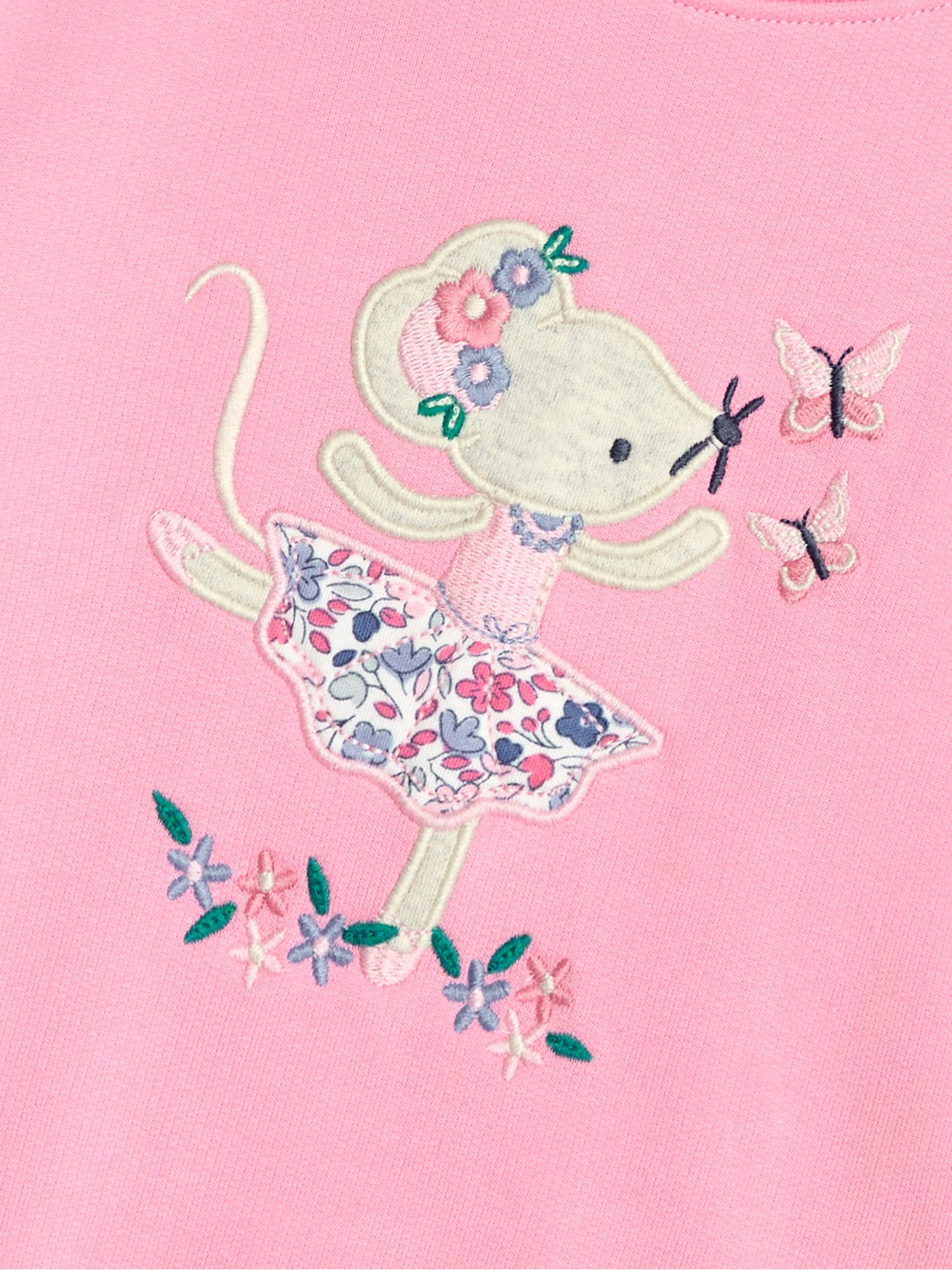 Rose Pink Mouse Appliqué Tulle Frill Sweatshirt - Image 3 of 3