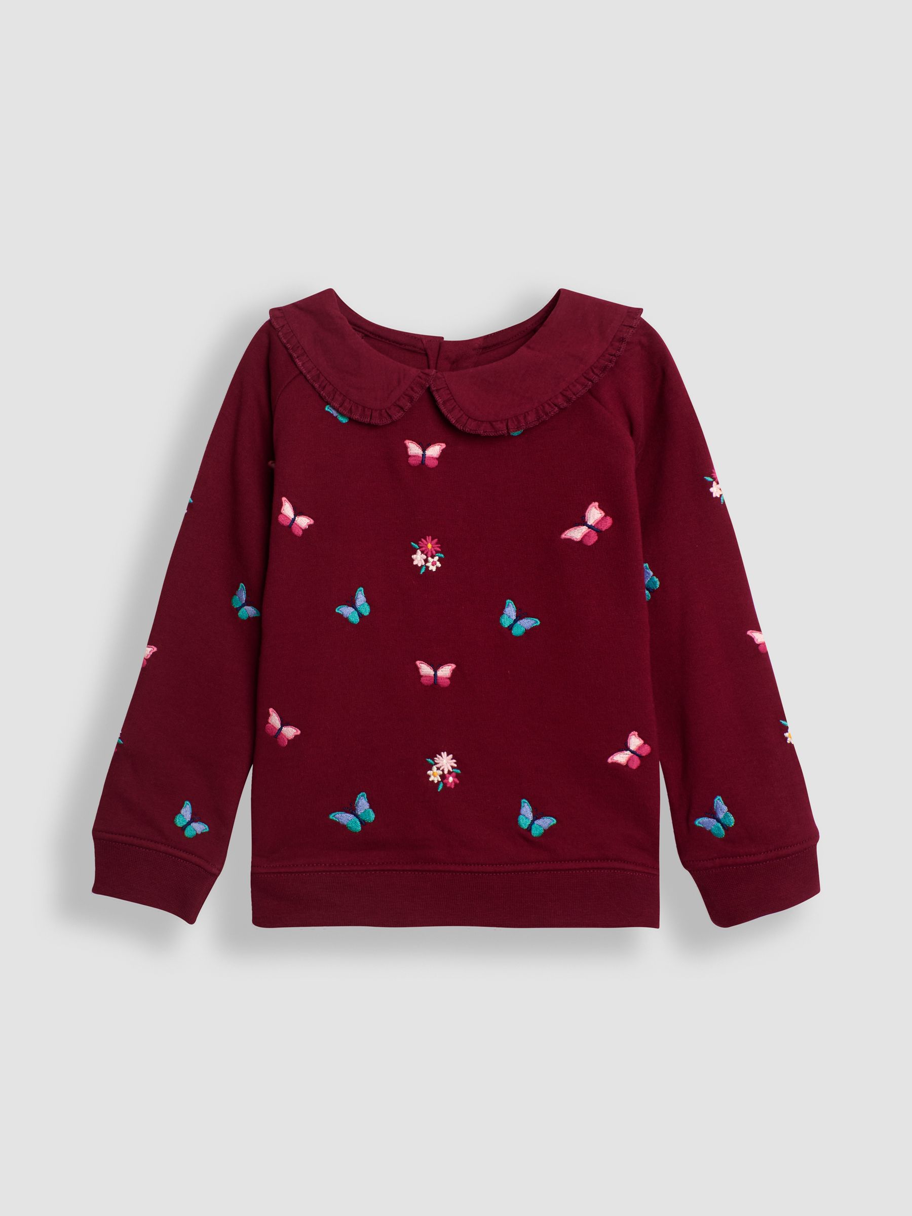 Raspberry Butterfly Embroidered Sweatshirt And Leggings Set - Image 2 of 6