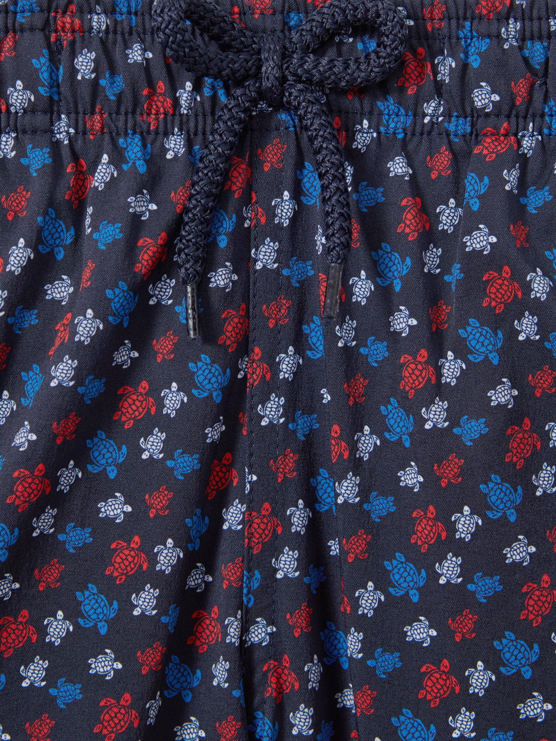Vilebrequin Foldable Turtle Print Swim Shorts in Bleu Marine - Image 2 of 2