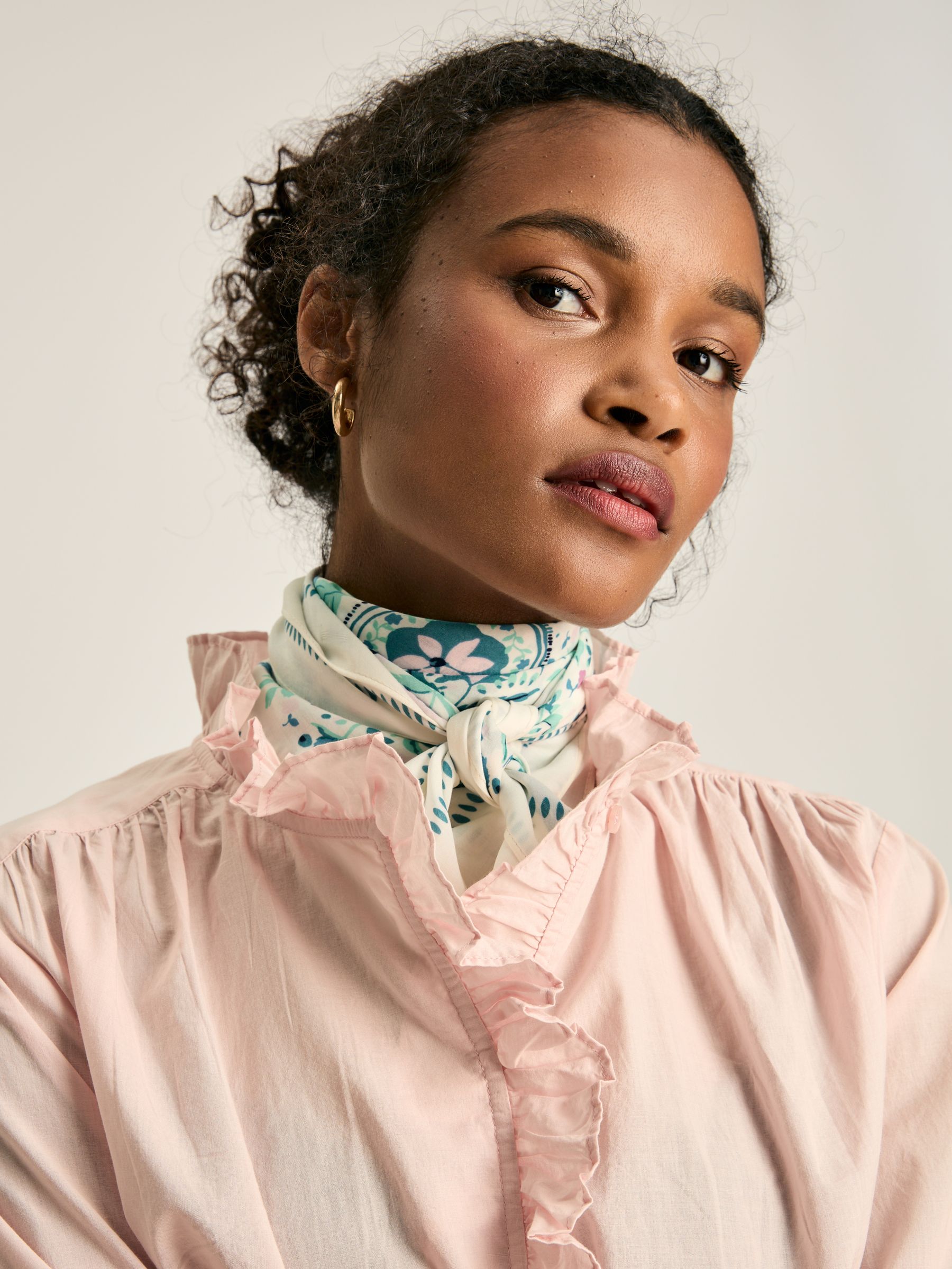 Melanie Pink Cotton Ruffle Blouse - Image 4 of 6