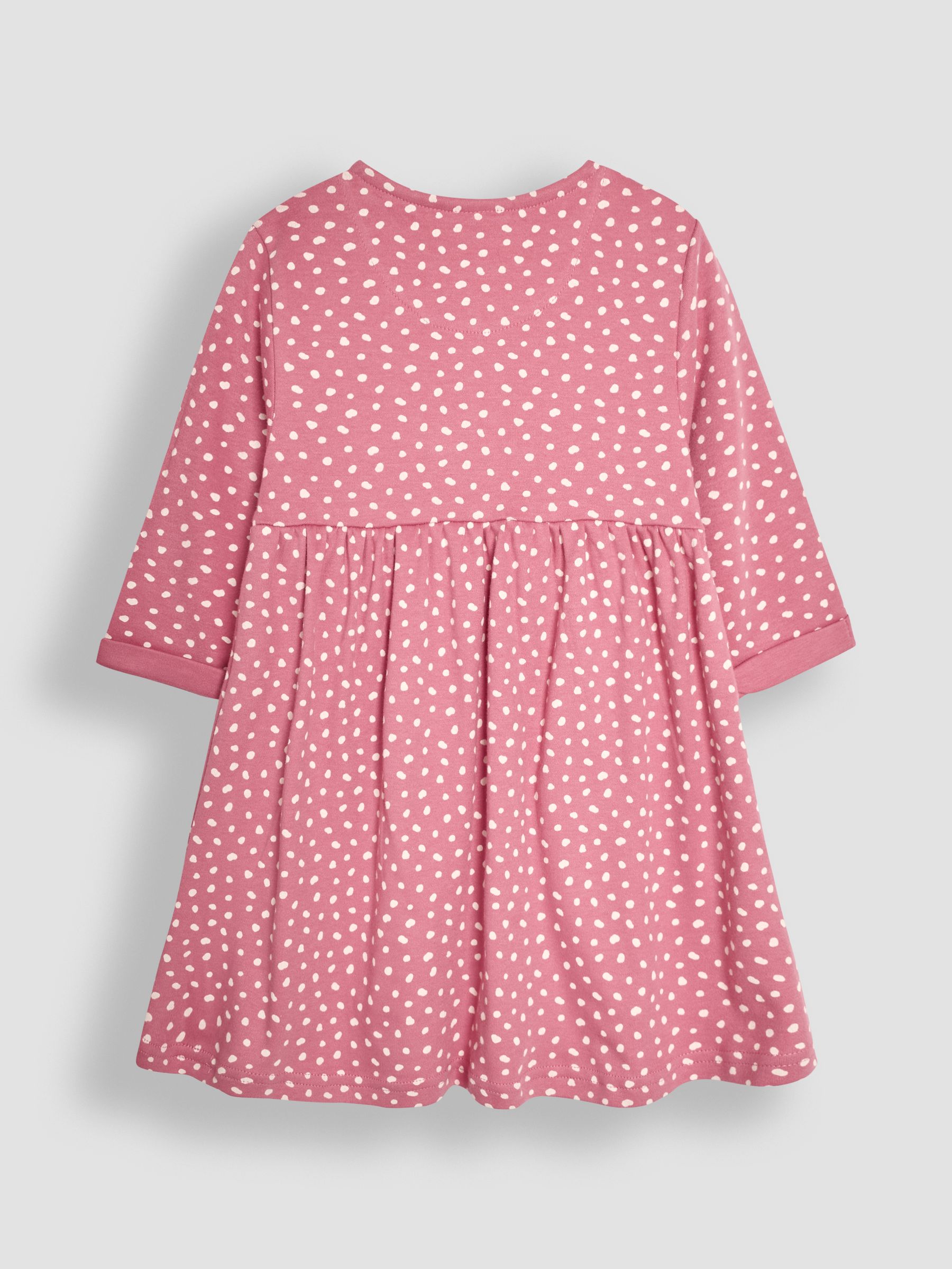 Rose Pink Hedgehog Appliqué Button Front Dress - Image 2 of 3