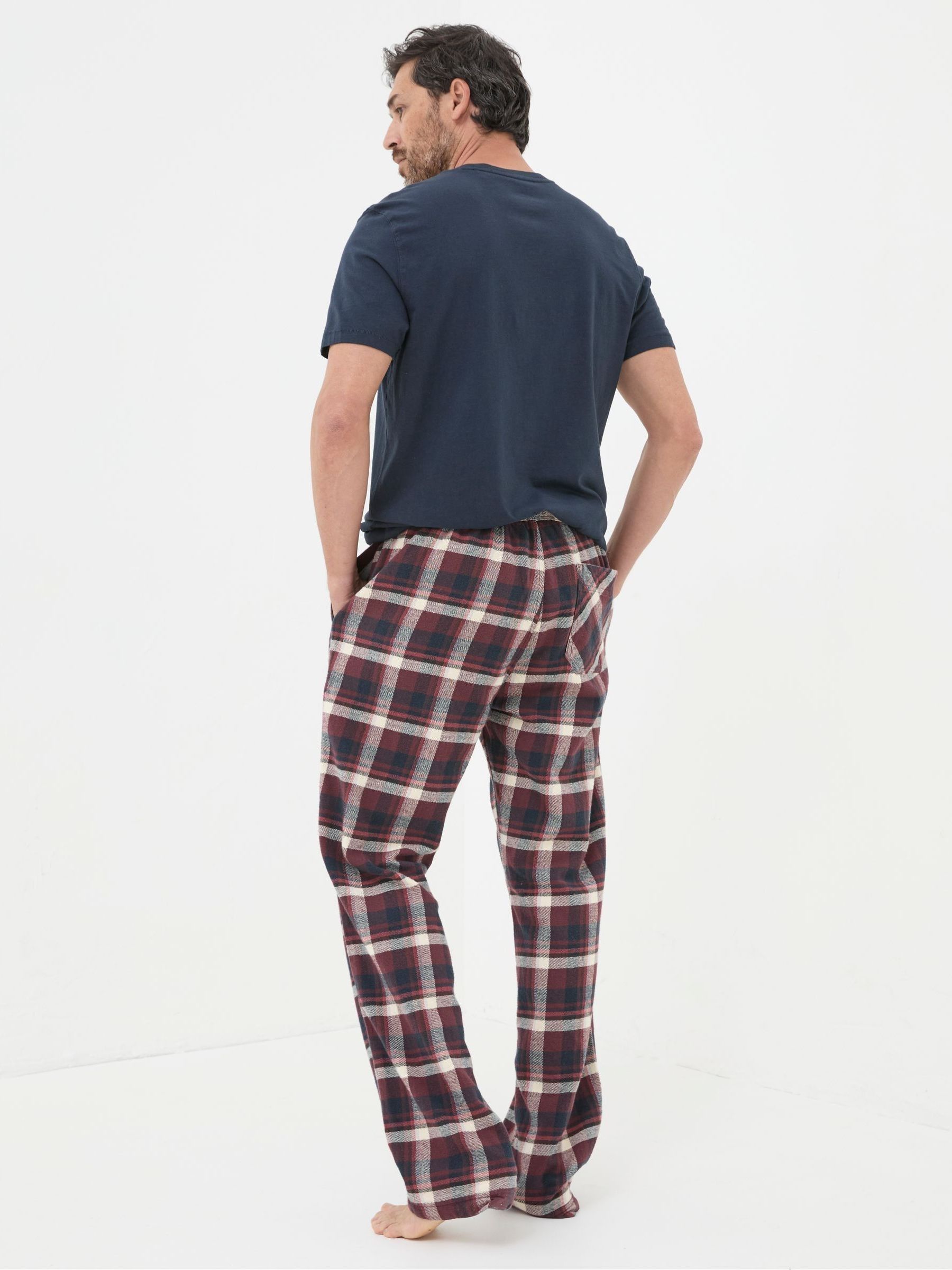Ferring Plum Purple Check Pyjama Bottoms - Image 2 of 7