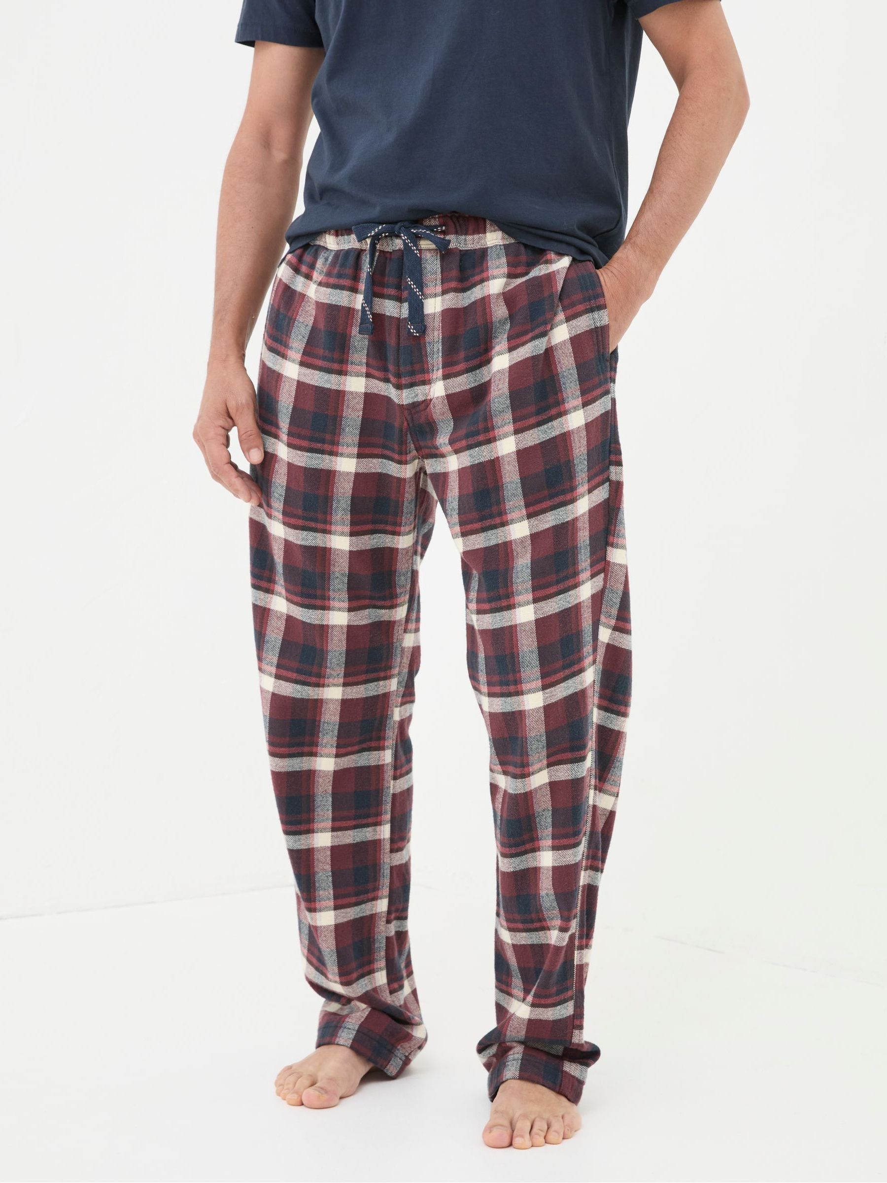 Ferring Plum Purple Check Pyjama Bottoms - Image 4 of 7