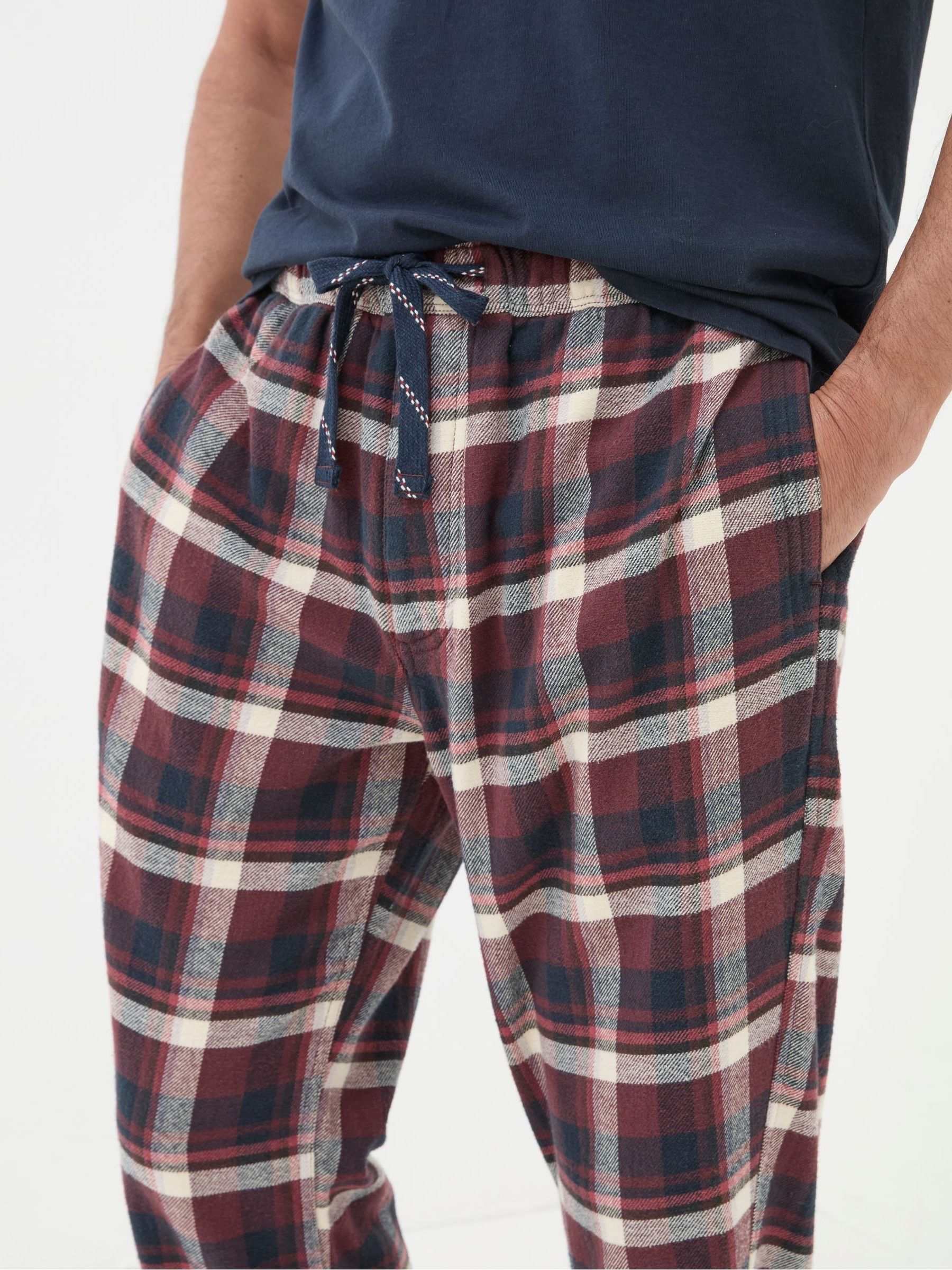 Ferring Plum Purple Check Pyjama Bottoms - Image 5 of 7