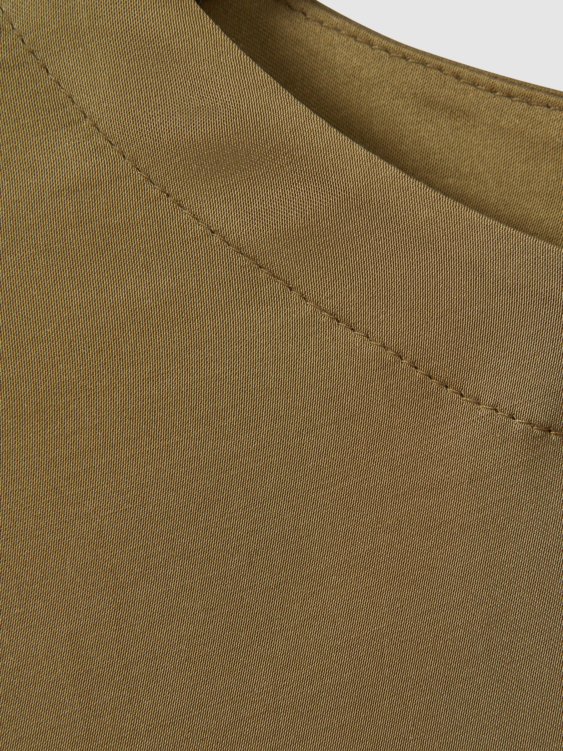 Relaxed Satin Blouse in Khaki - Image 6 of 6