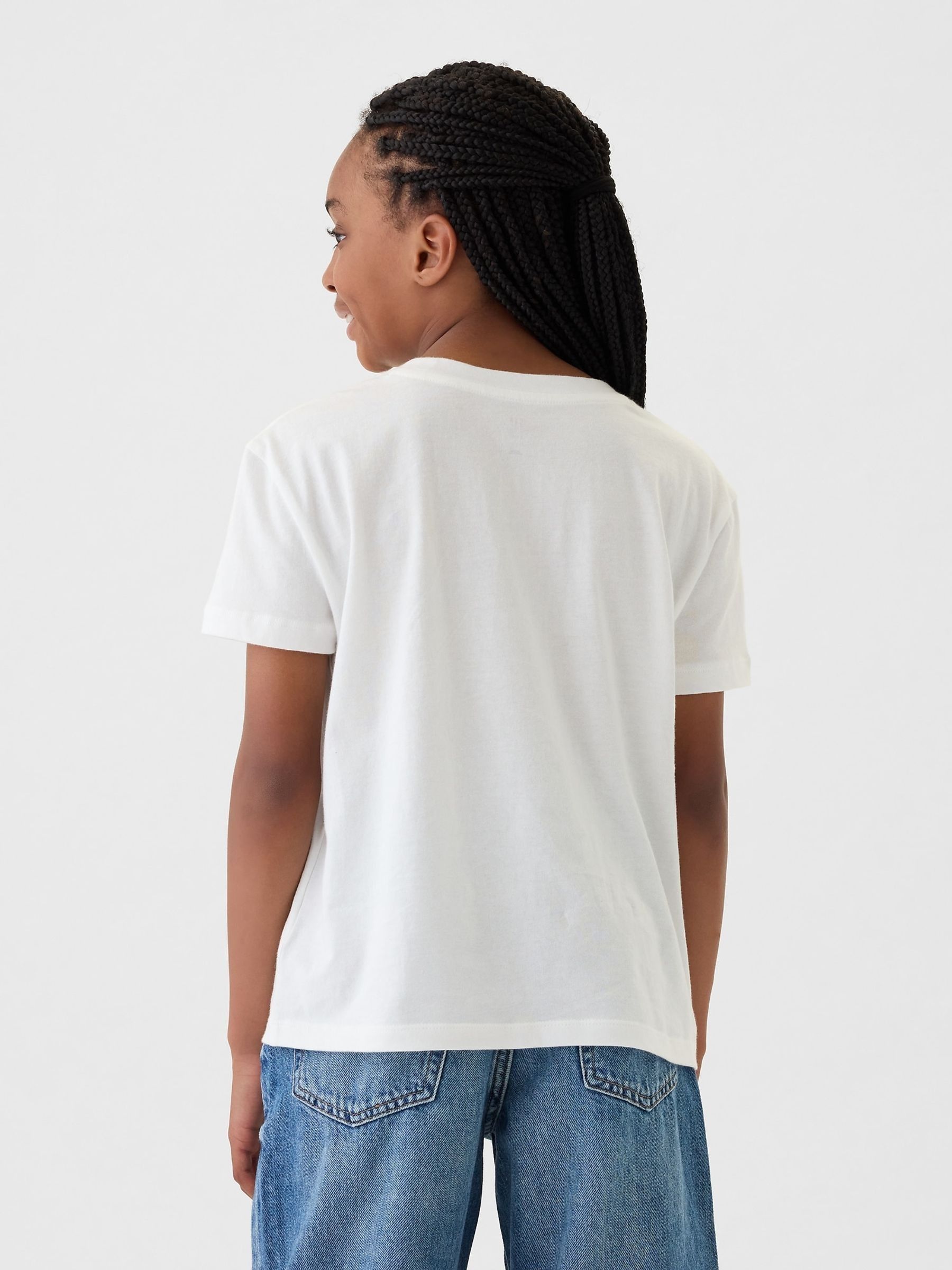 White Palm Tree Graphic Short Sleeve Crew Neck T-Shirt (4-13yrs) - Image 2 of 4