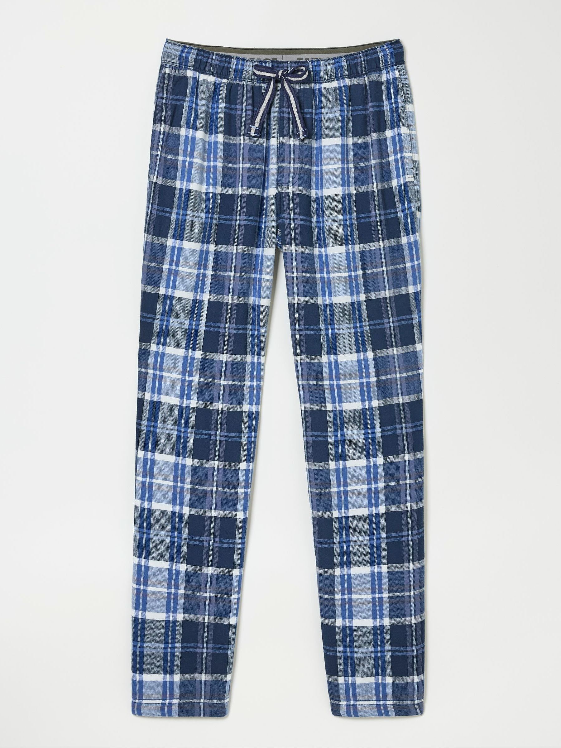 Anglesey Light Blue Check Pyjama Bottoms - Image 5 of 5