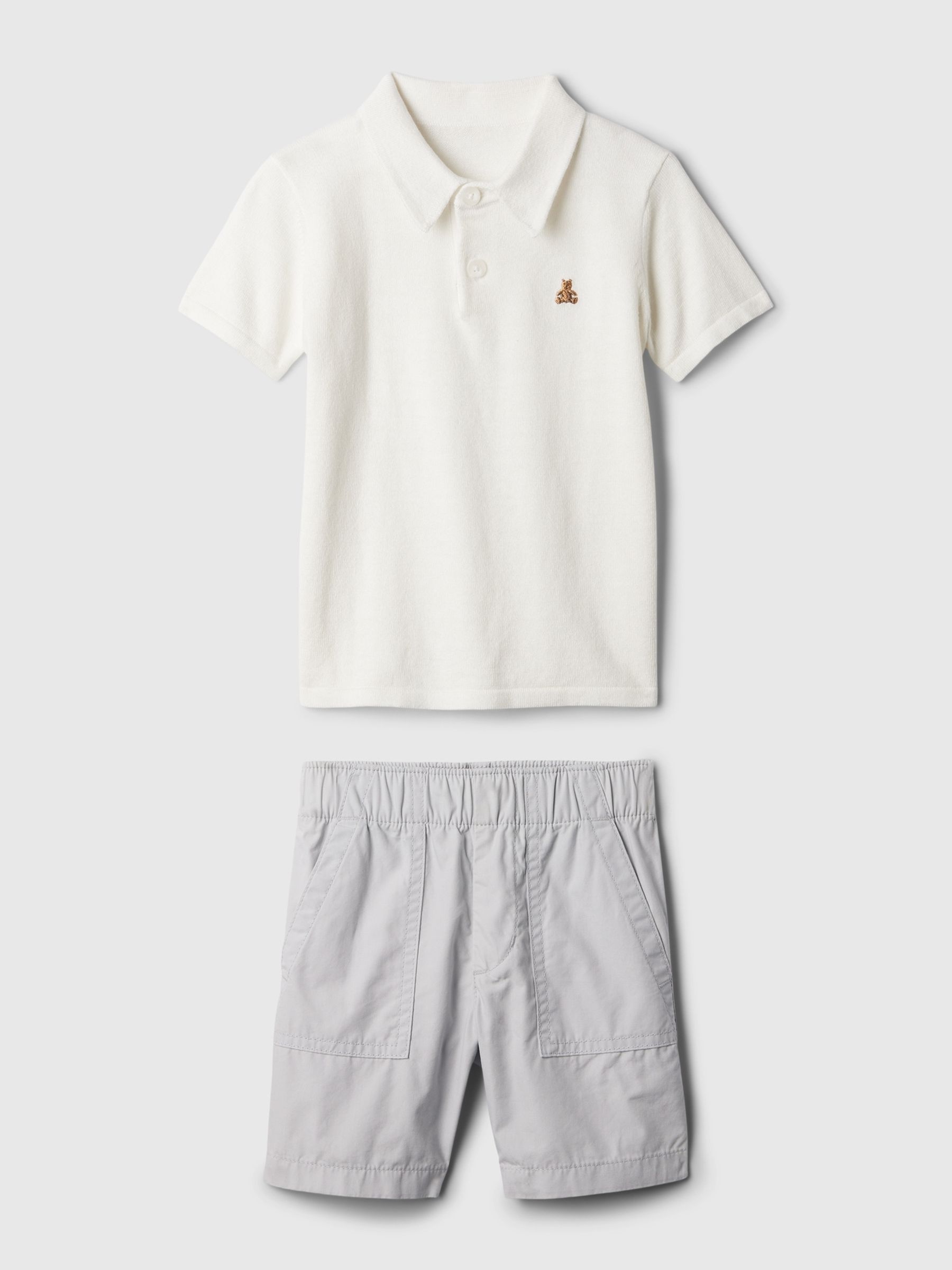White Polo Jumper Outfit Set (12mths-5yrs) - Image 1 of 1