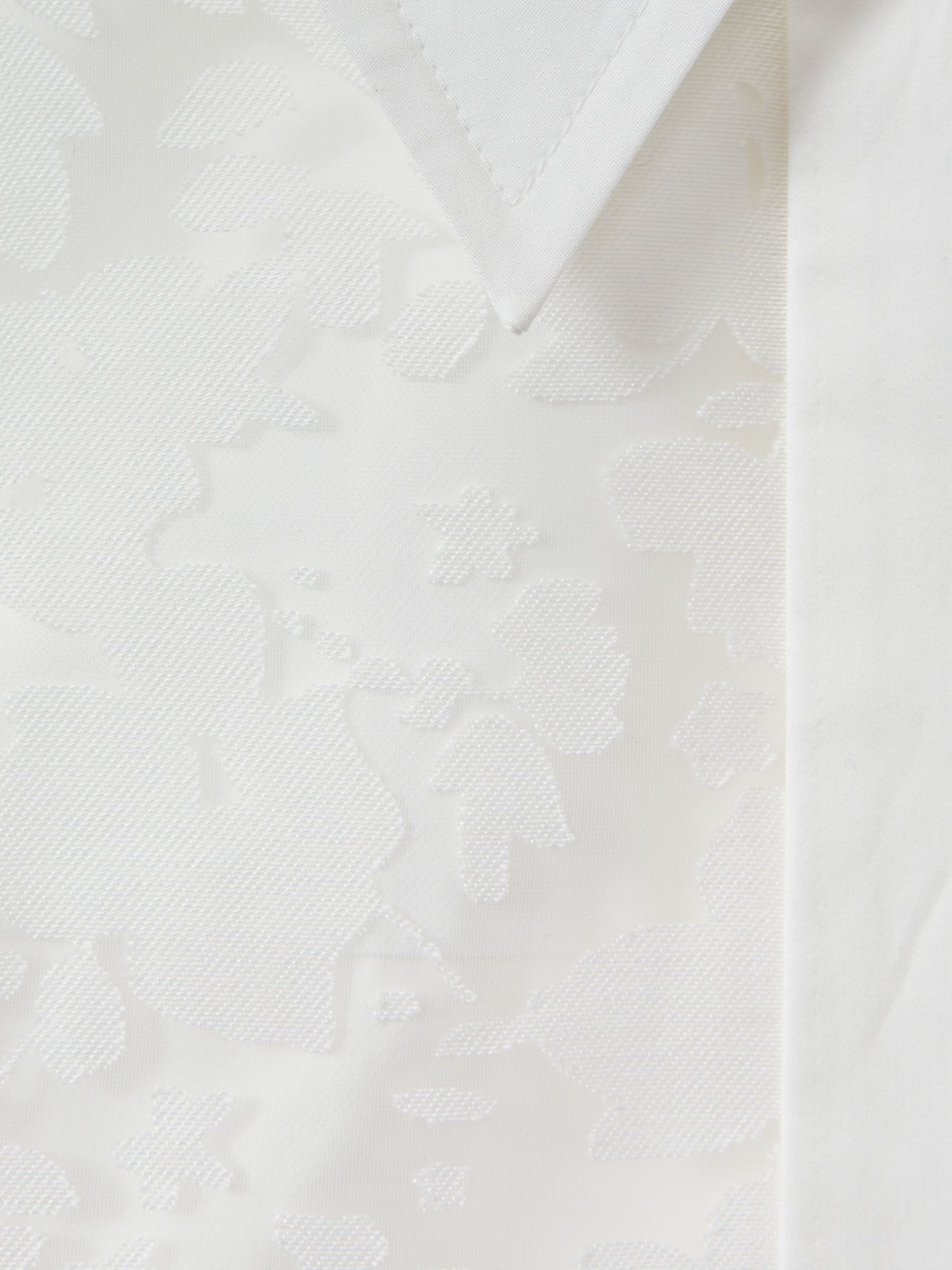 Cotton Burnout Floral Shirt in Ivory - Image 5 of 5