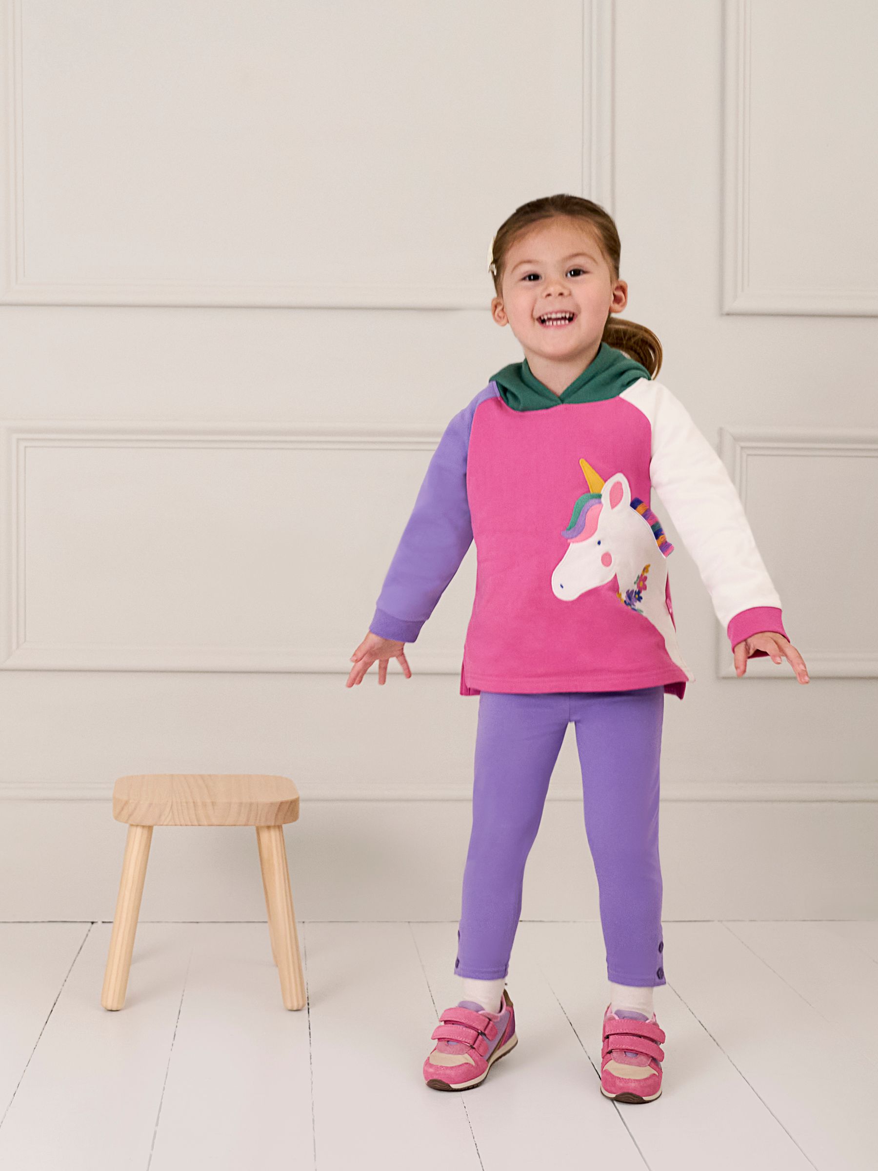 Pink Unicorn Applique Novelty Hoodie And Leggings Set - Image 2 of 9
