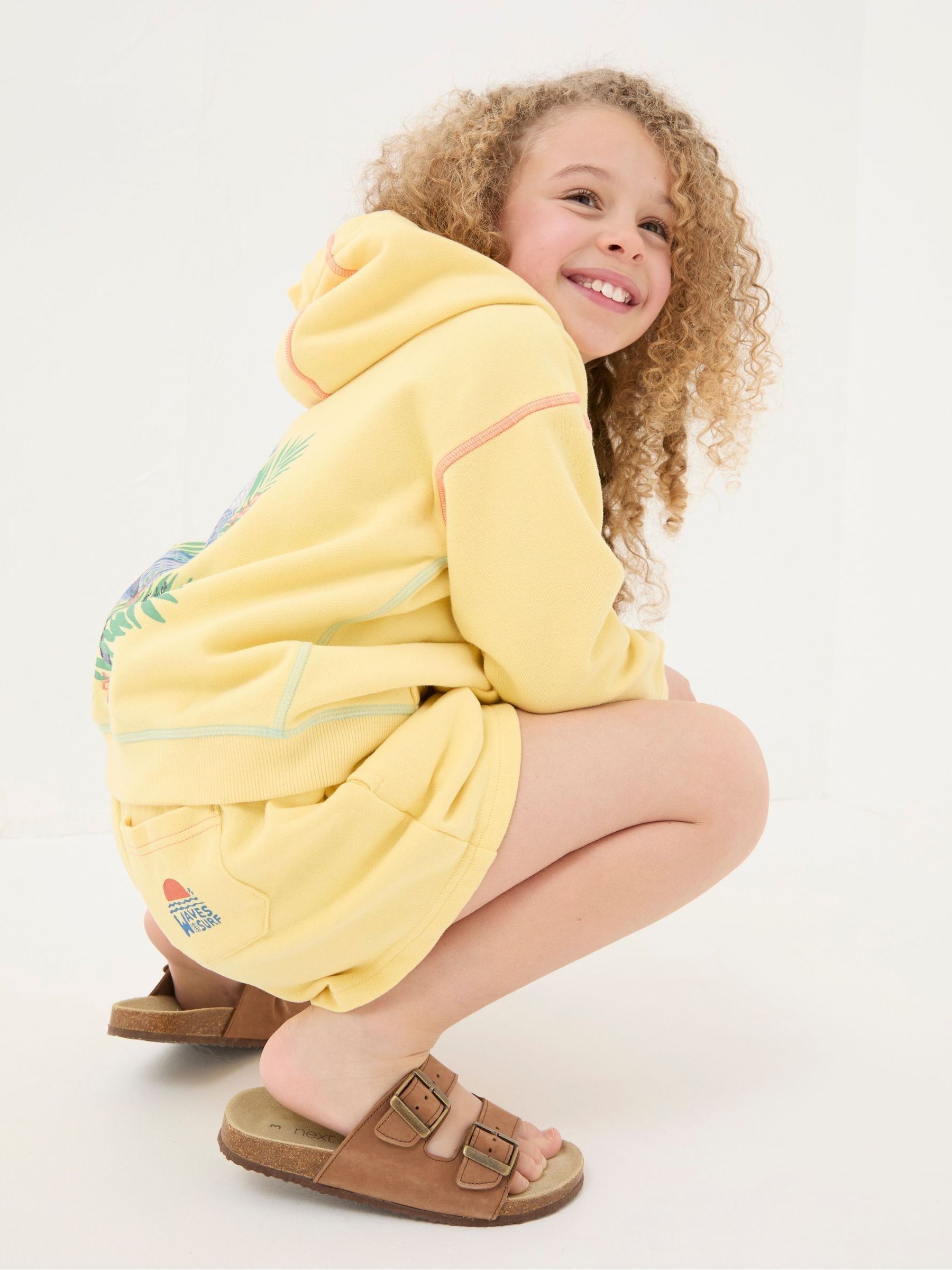 Sophia Yellow Sweat Shorts - Image 4 of 5