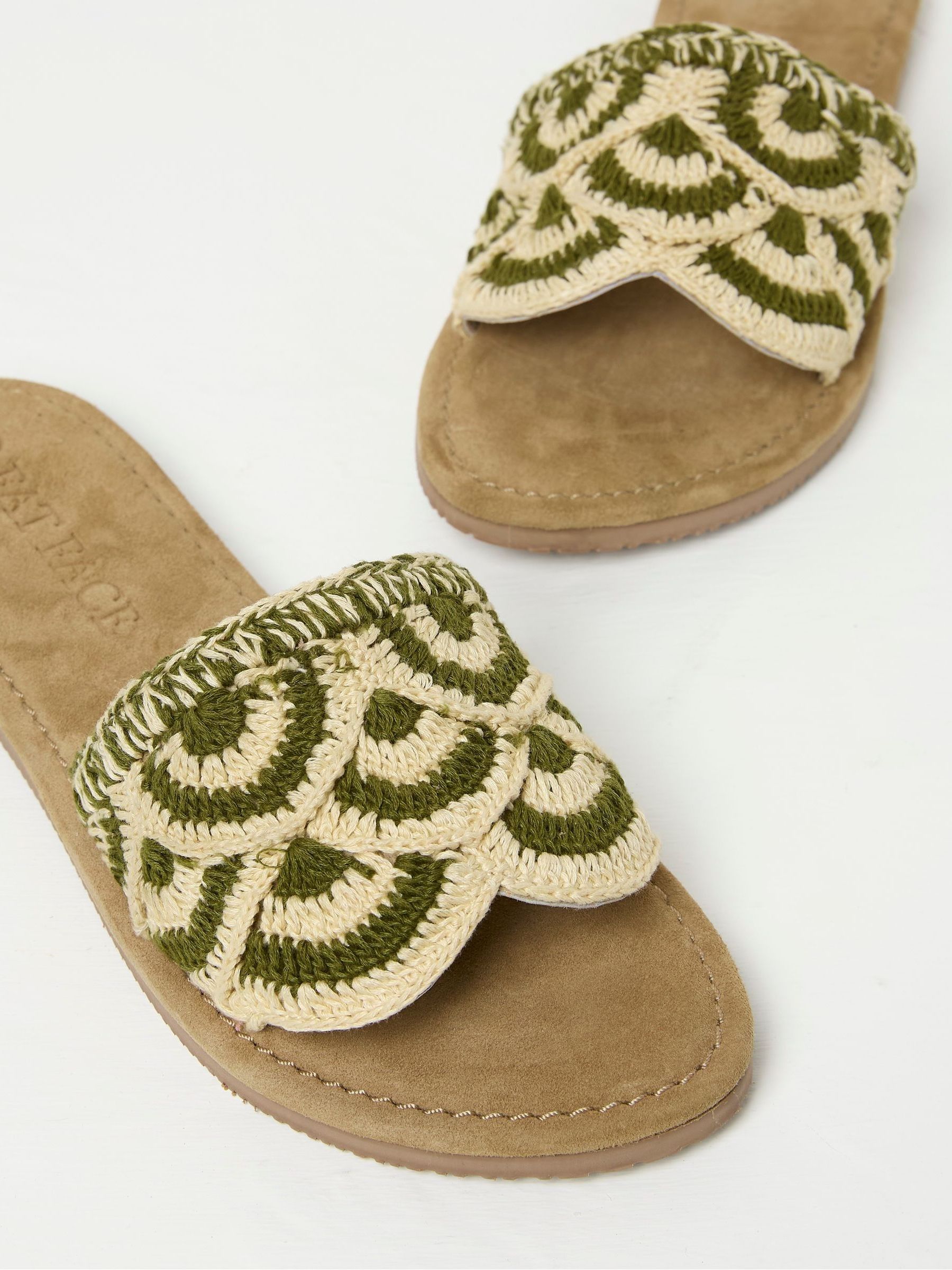 Maira Green Scallop Sliders - Image 3 of 3
