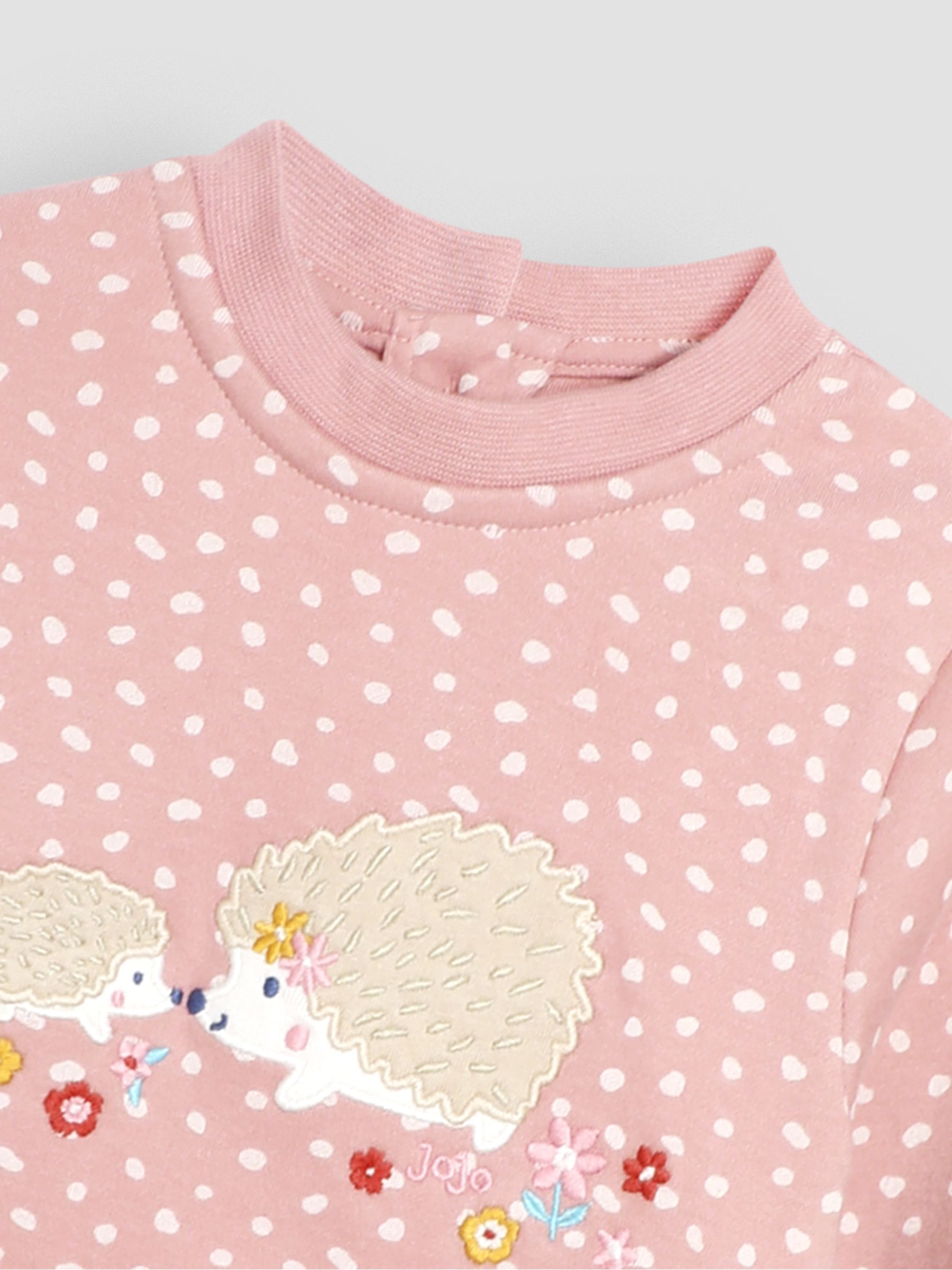 Pink Hedgehog Appliqué Sweat Dress - Image 3 of 3
