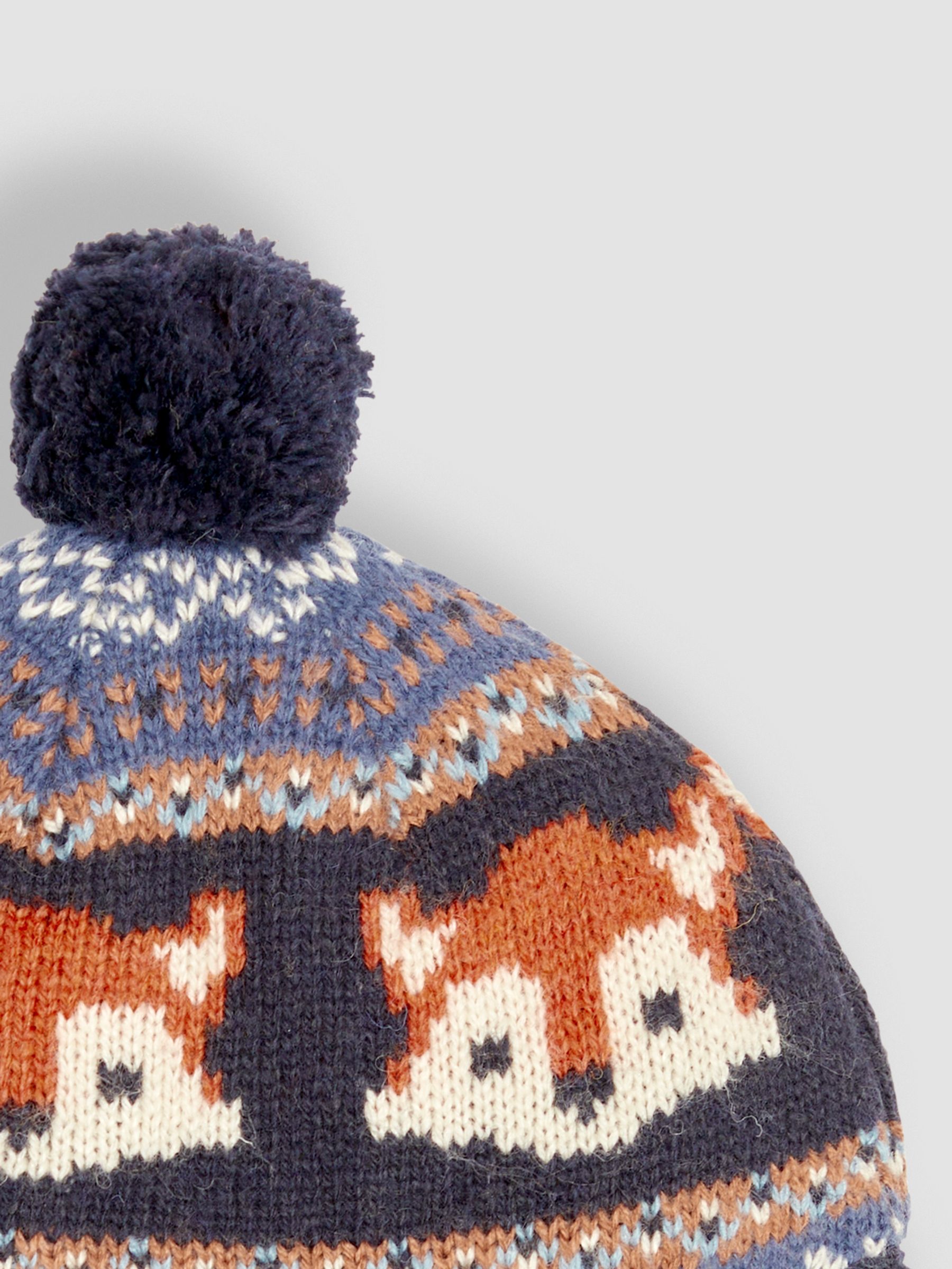 Navy Fair Isle Pattern Hat - Image 2 of 3