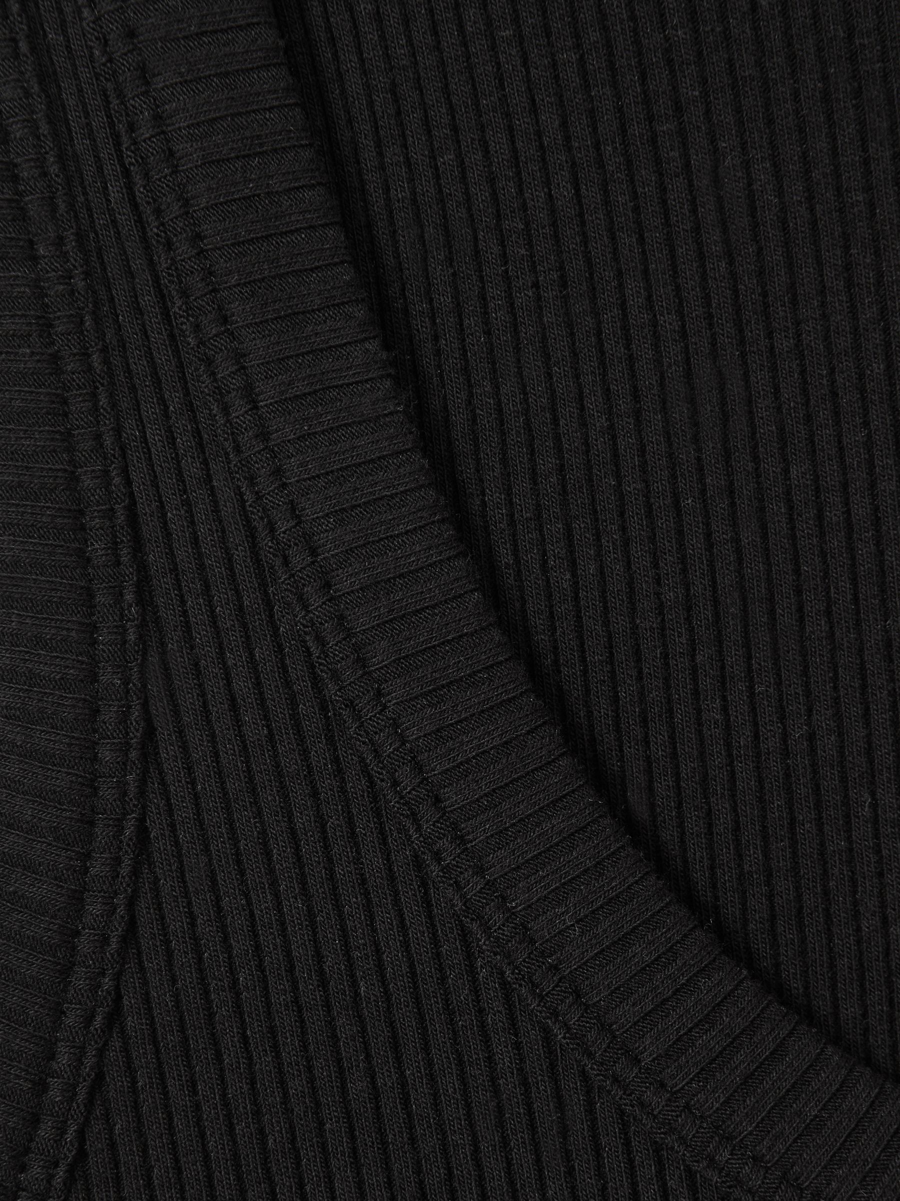 Ribbed Cotton Blend Vest in Black - Image 6 of 6