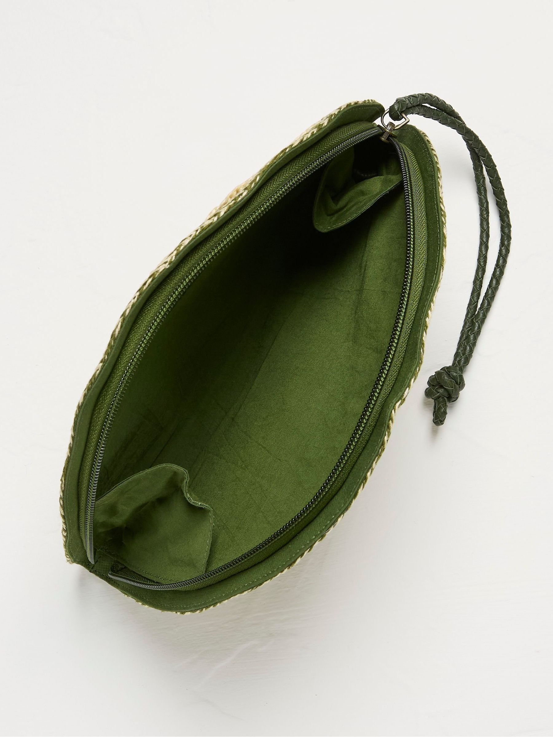 Green Scalloped Clutch Bag - Image 2 of 3