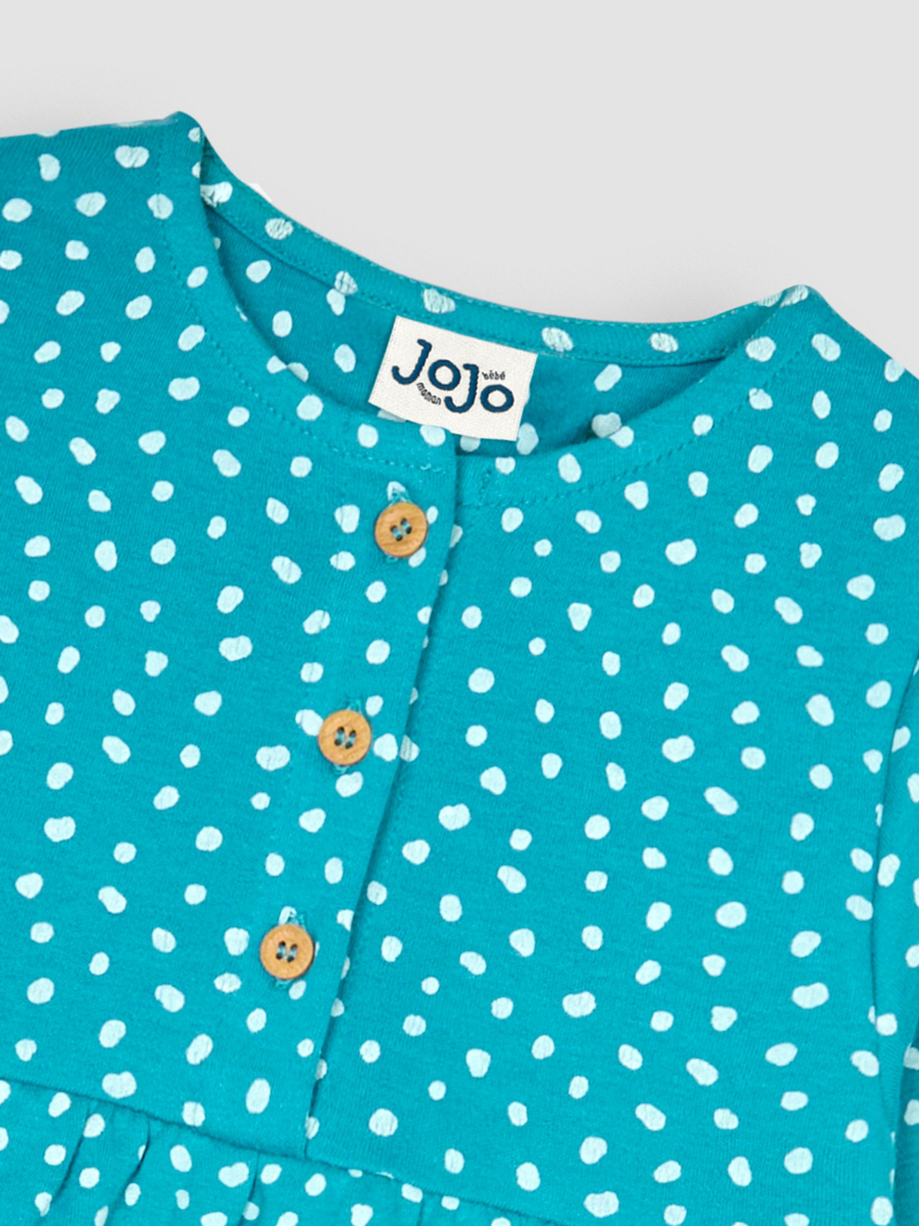 Green Bird Appliqué Button Front Dress - Image 3 of 4