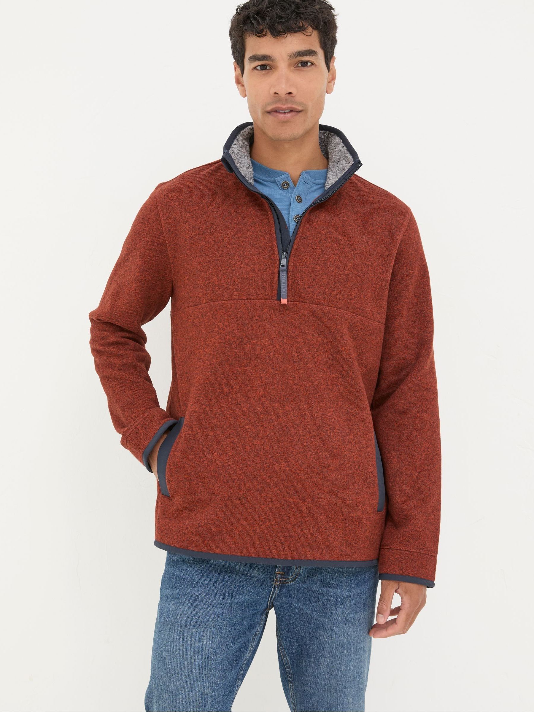 Haxby Burnt Orange Half Neck Sweatshirt - Image 2 of 7