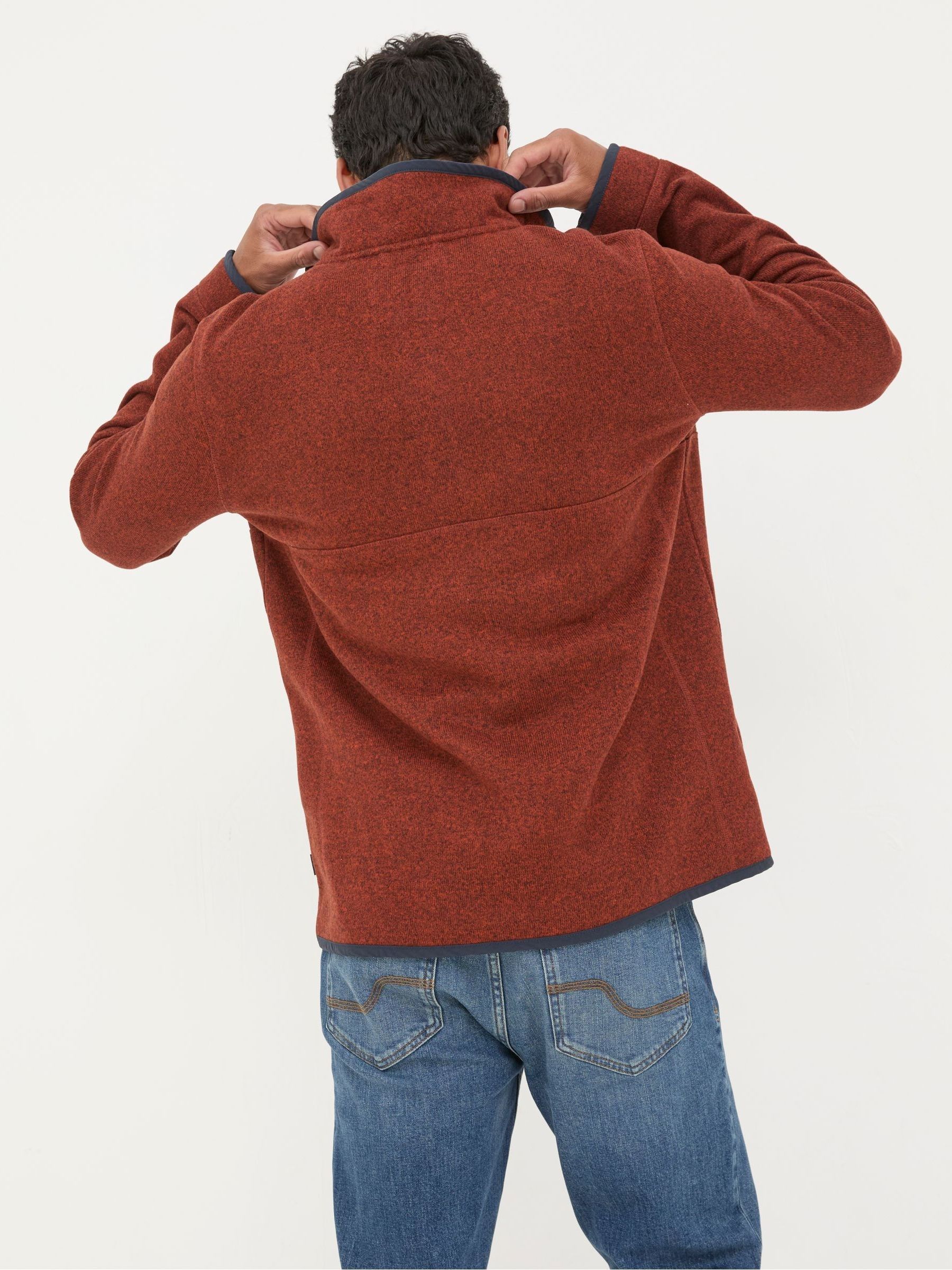 Haxby Burnt Orange Half Neck Sweatshirt - Image 3 of 7