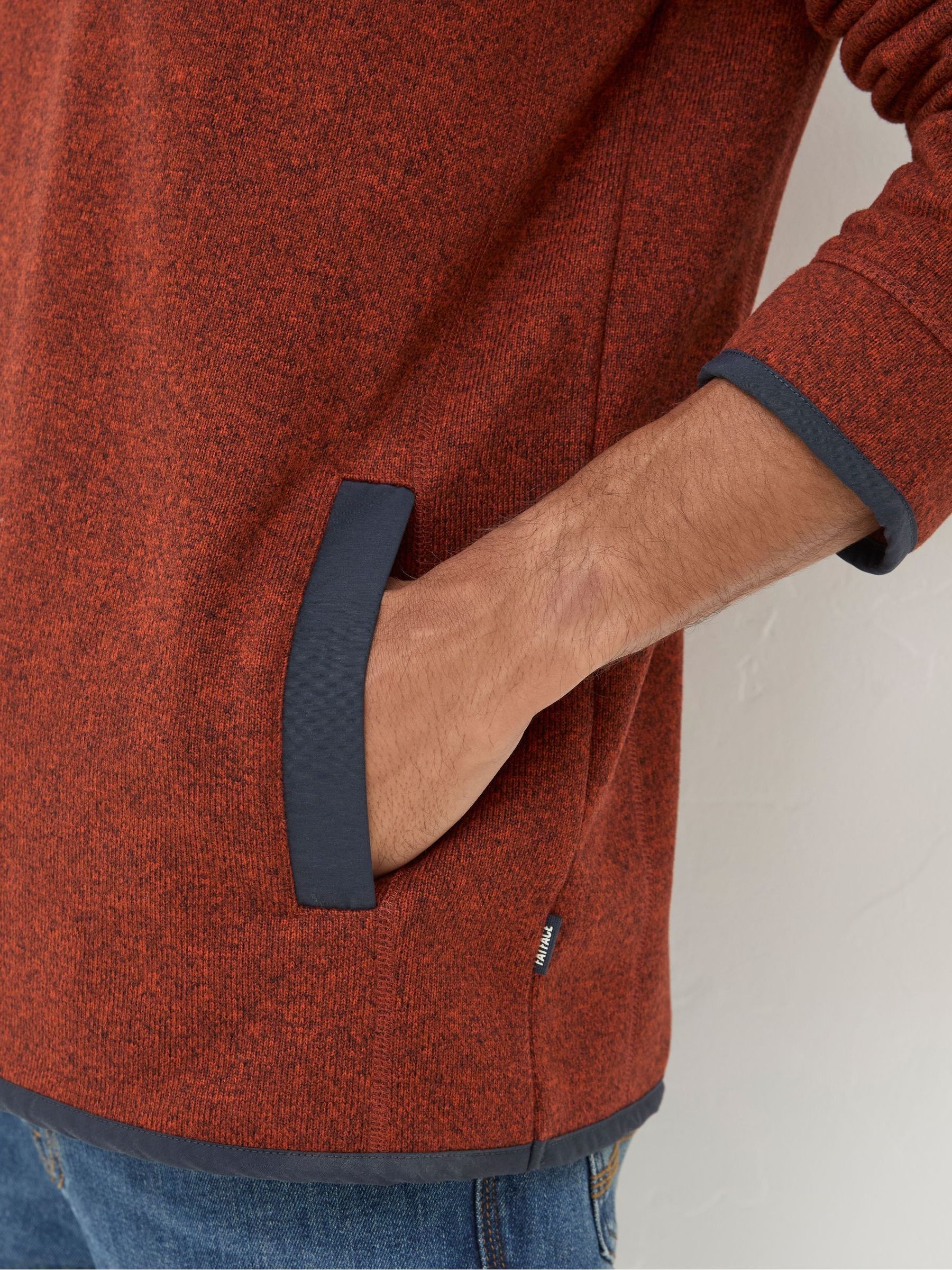 Haxby Burnt Orange Half Neck Sweatshirt - Image 6 of 7