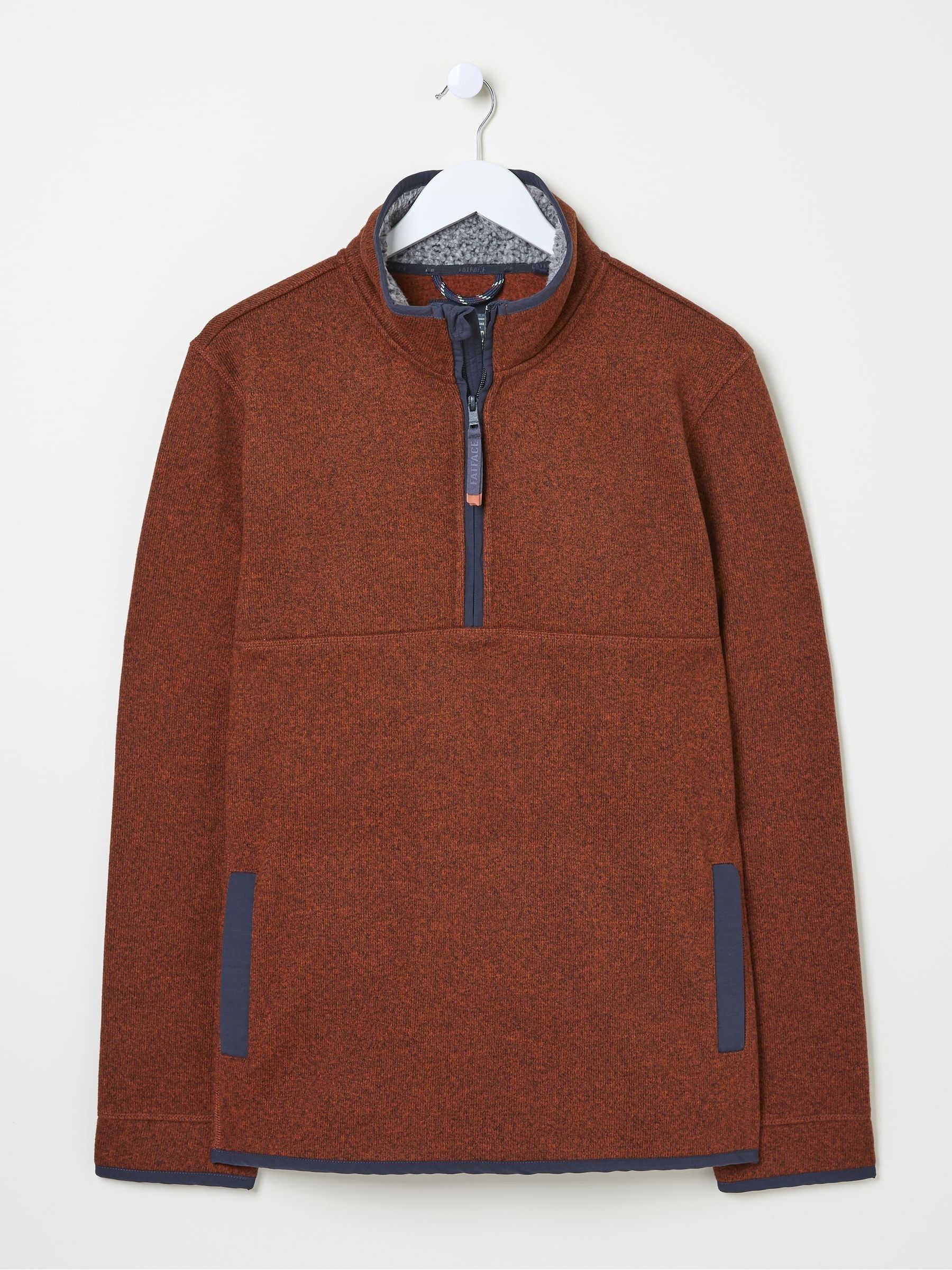 Haxby Burnt Orange Half Neck Sweatshirt - Image 7 of 7