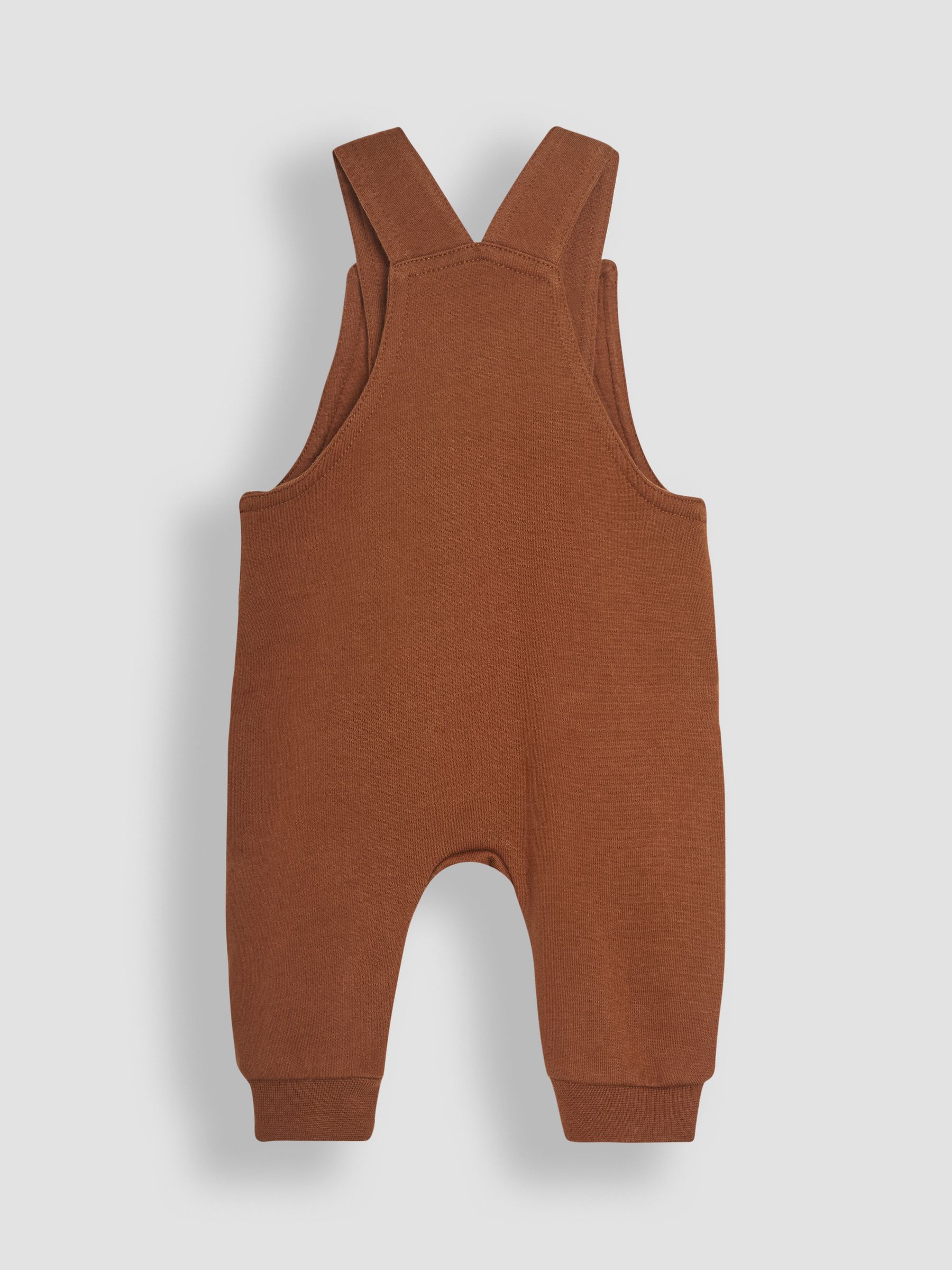 Toffee Brown Fox Appliqué Pocket Dungarees and Top Set - Image 3 of 6