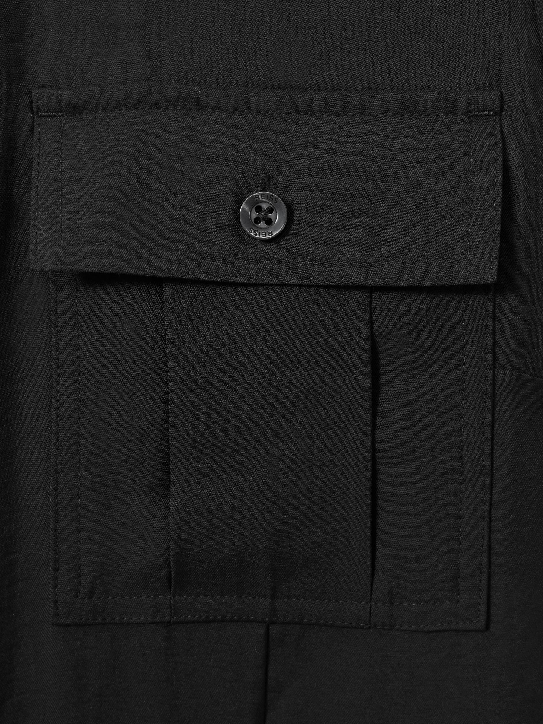 Joanie Black Belted Utility Wide Leg Jumpsuit - Image 6 of 7