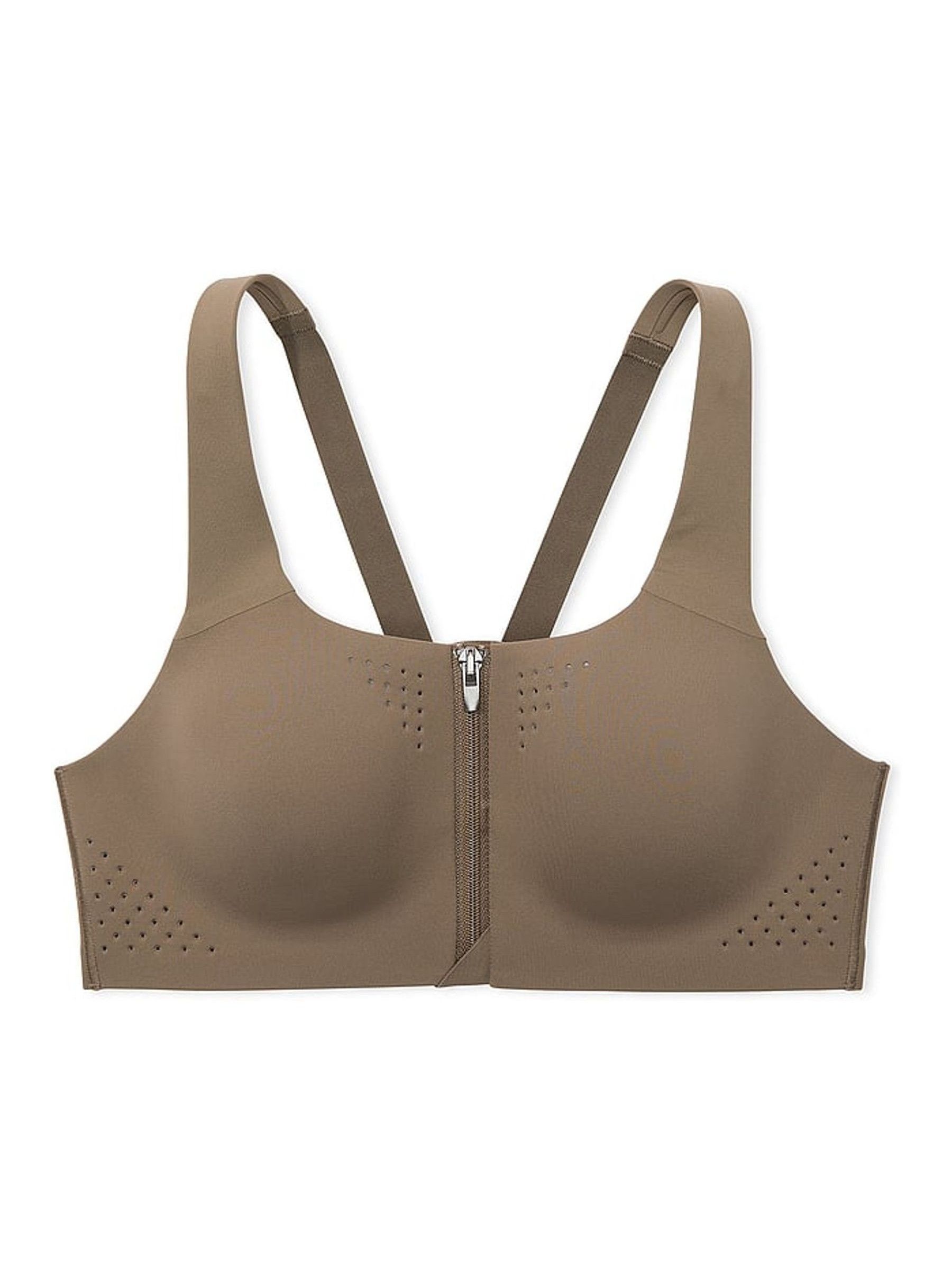 Terra Olive Green Front Close Featherweight Max High Support Sports Bra - Image 3 of 4