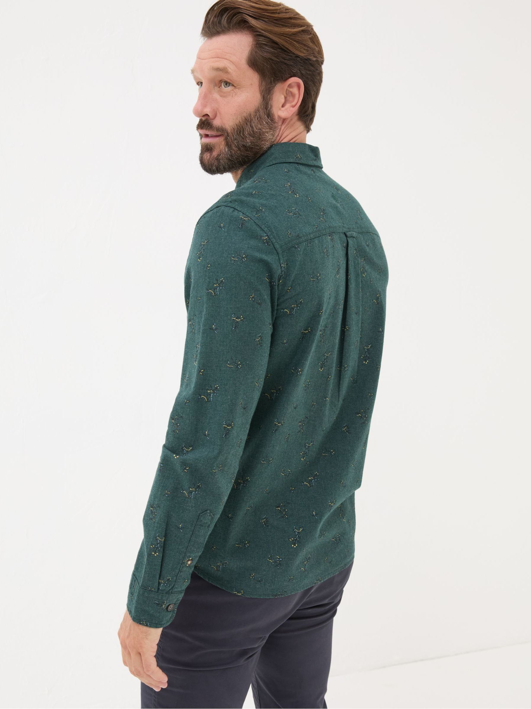 Teal Blue Burgess Floral Print Shirt - Image 2 of 5