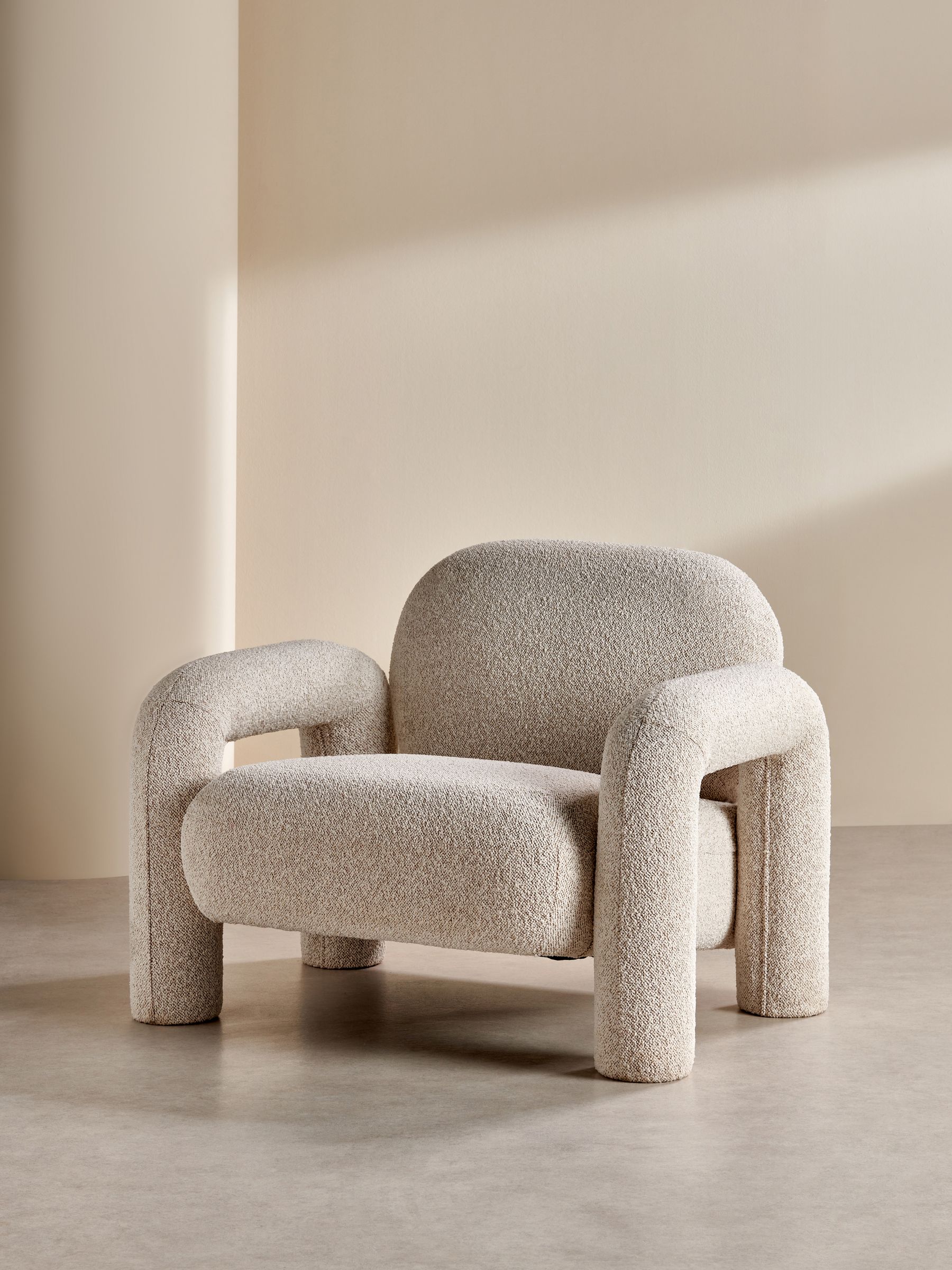 Bobo Accent Chair in Pax Boucle Off White - Image 2 of 5