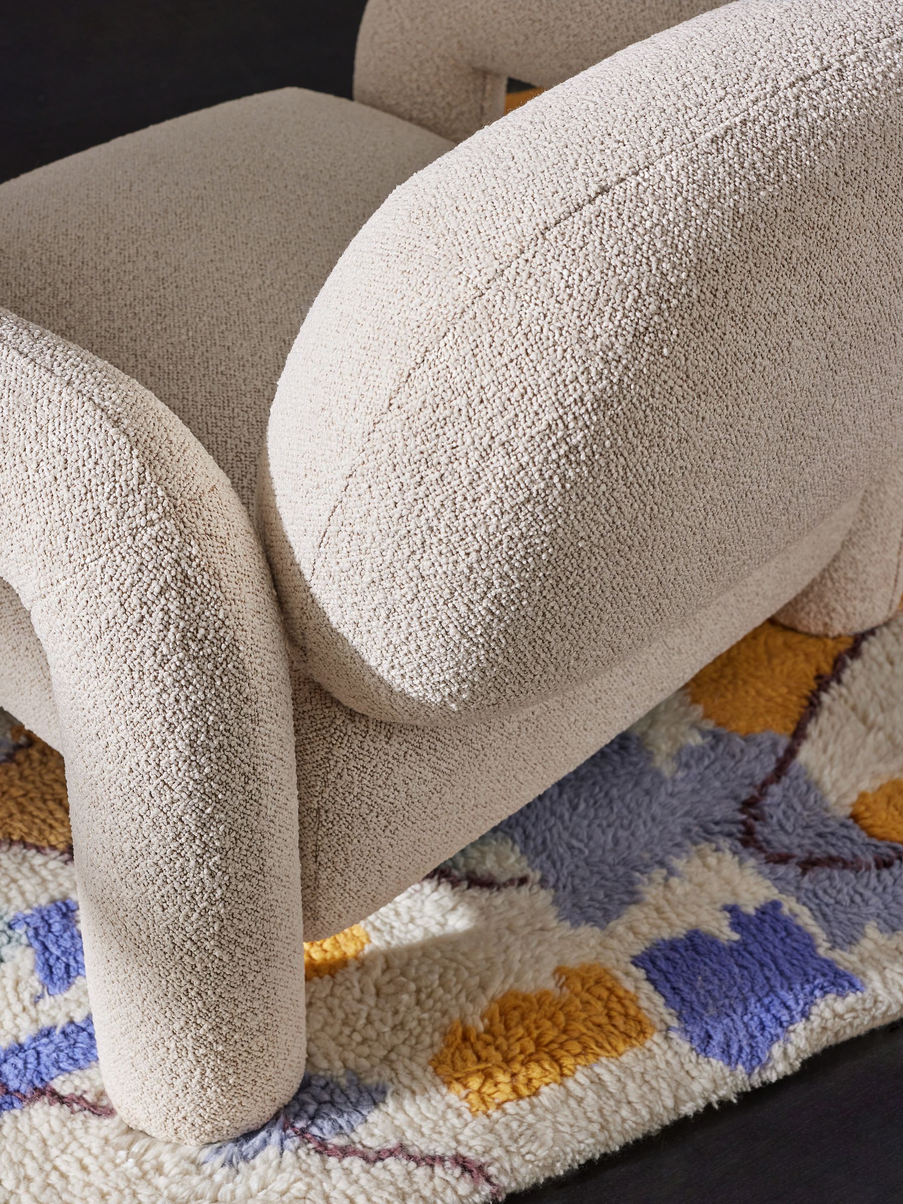 Bobo Accent Chair in Pax Boucle Off White - Image 3 of 5