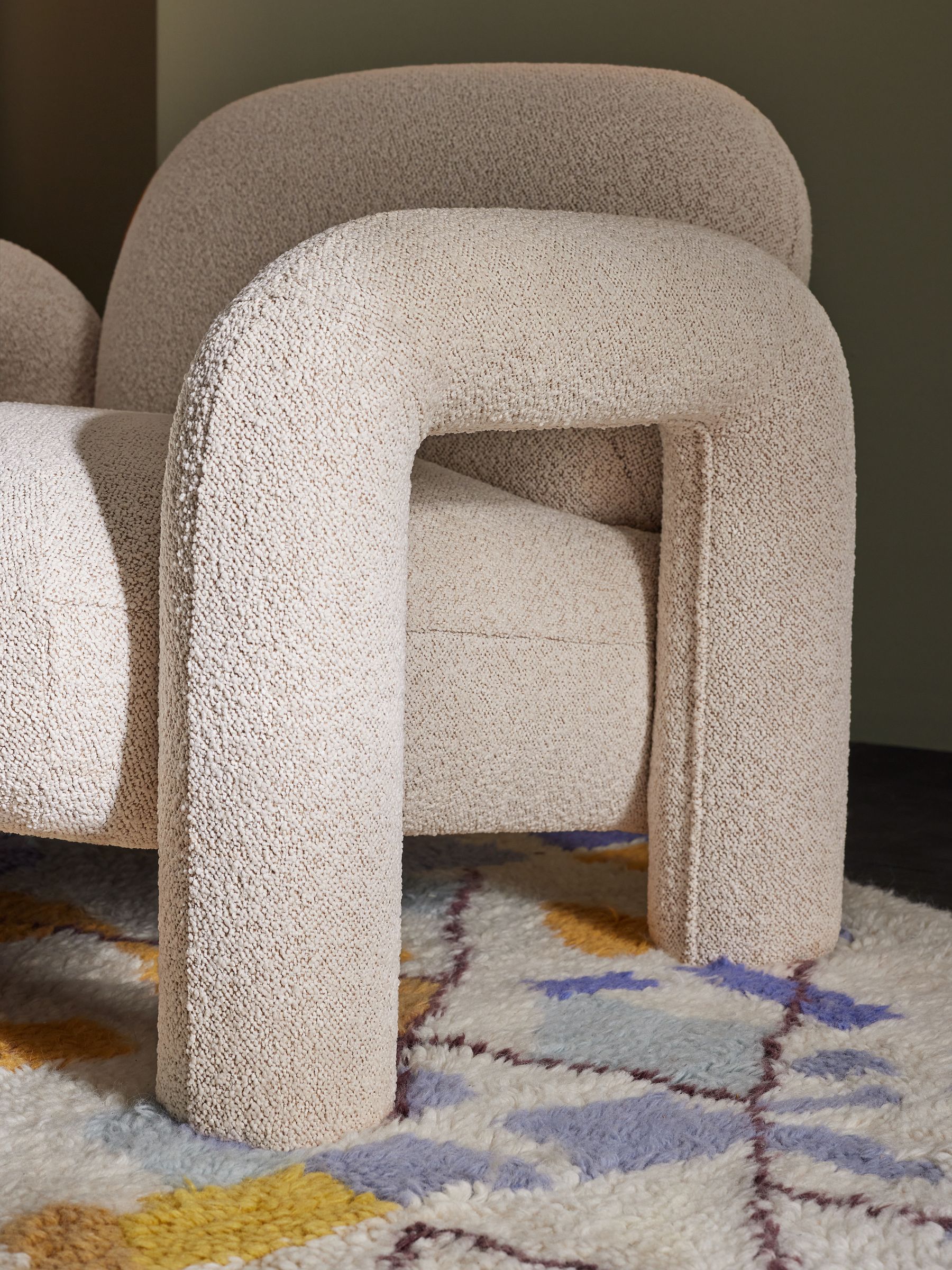 Bobo Accent Chair in Pax Boucle Off White - Image 4 of 5