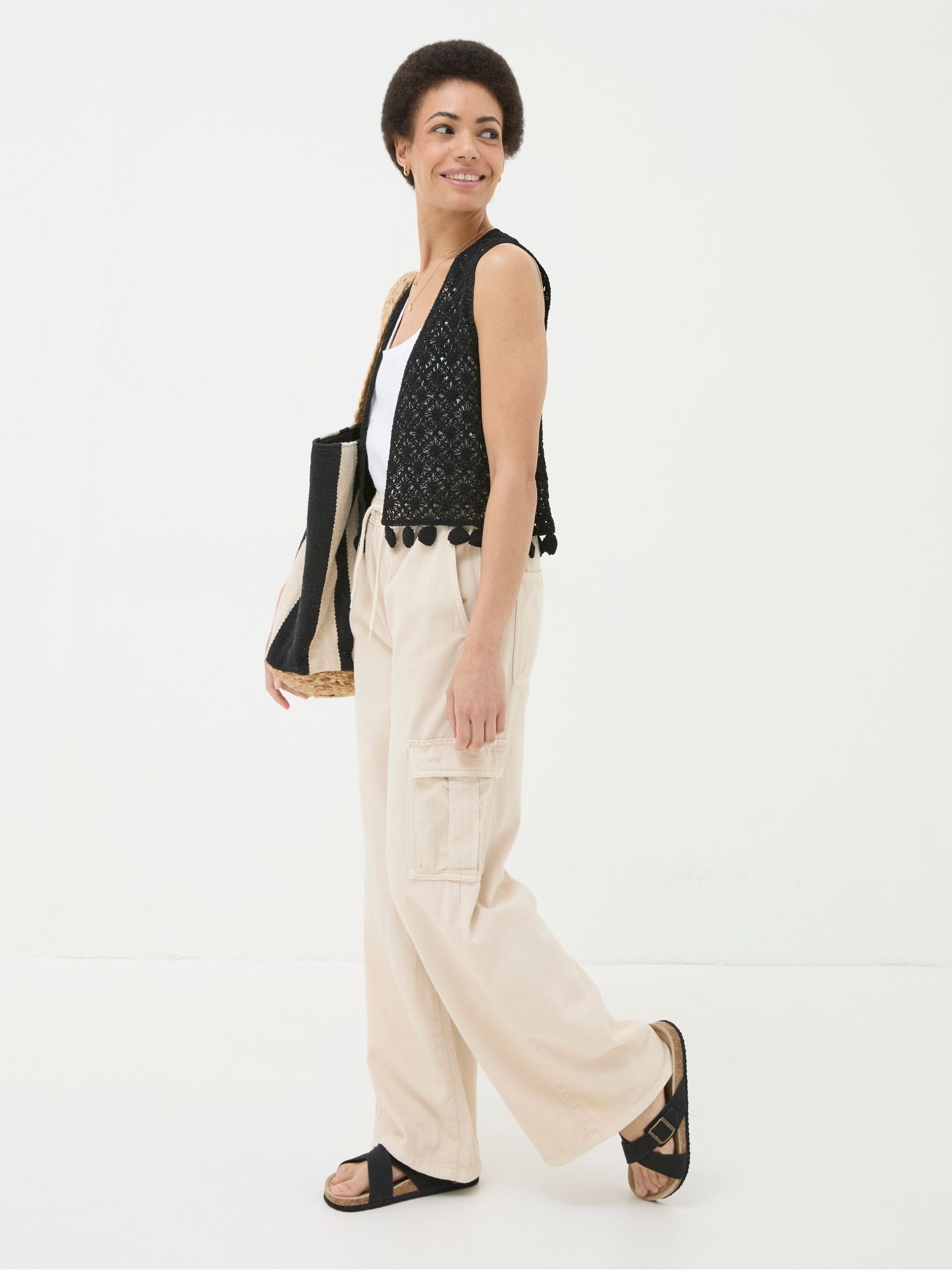 Black Coin Trim Crochet Waistcoat - Image 6 of 9