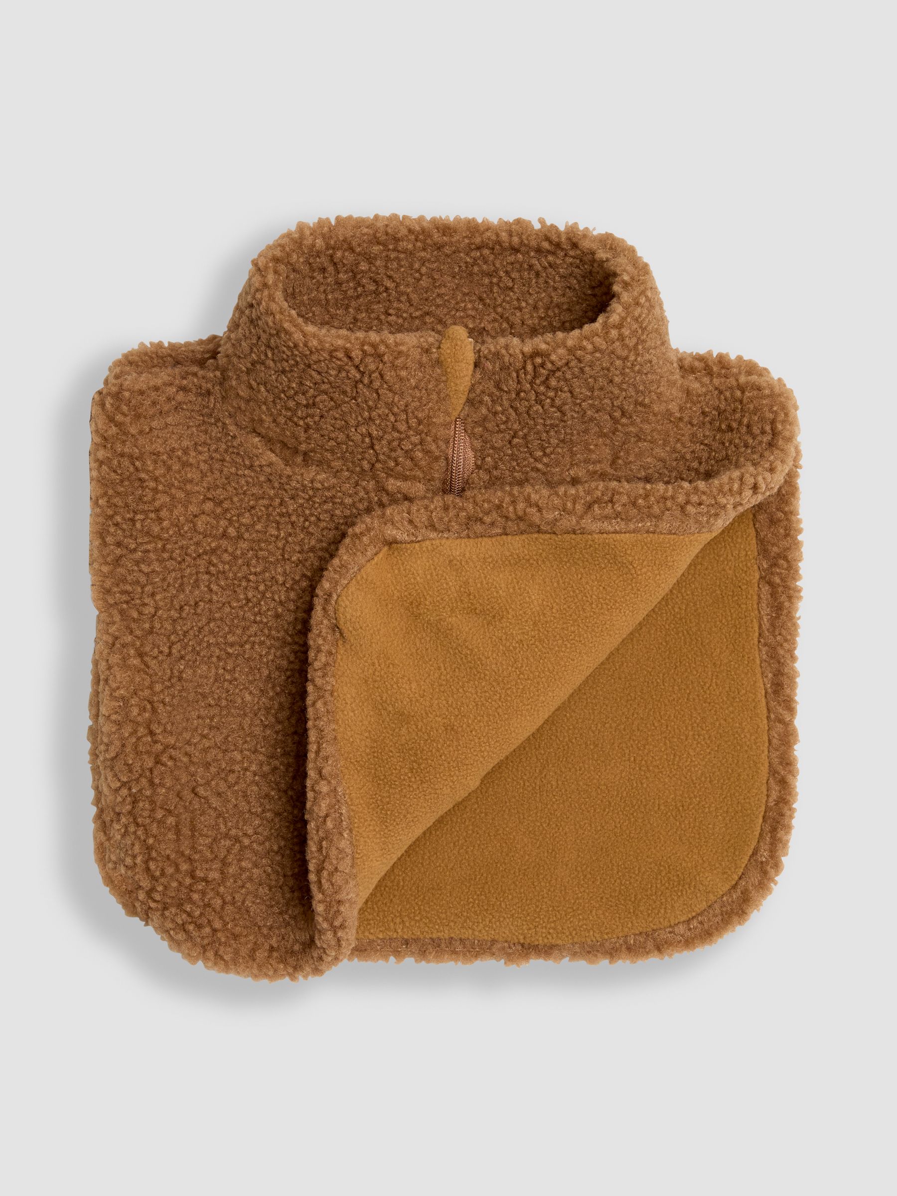 Brown Borg Zip Neck Cosy - Image 5 of 5