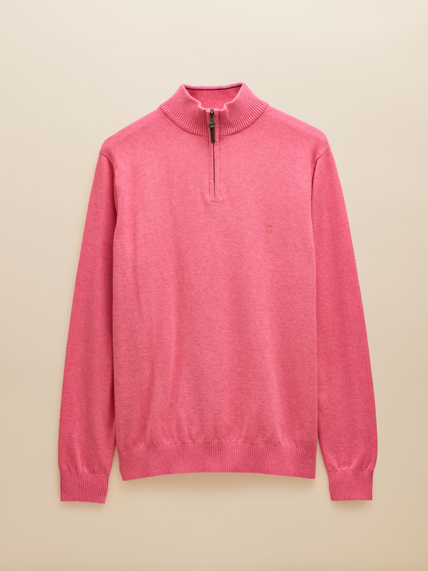 Hillside Rose Pink Quarter Zip Knitted Jumper - Image 6 of 6