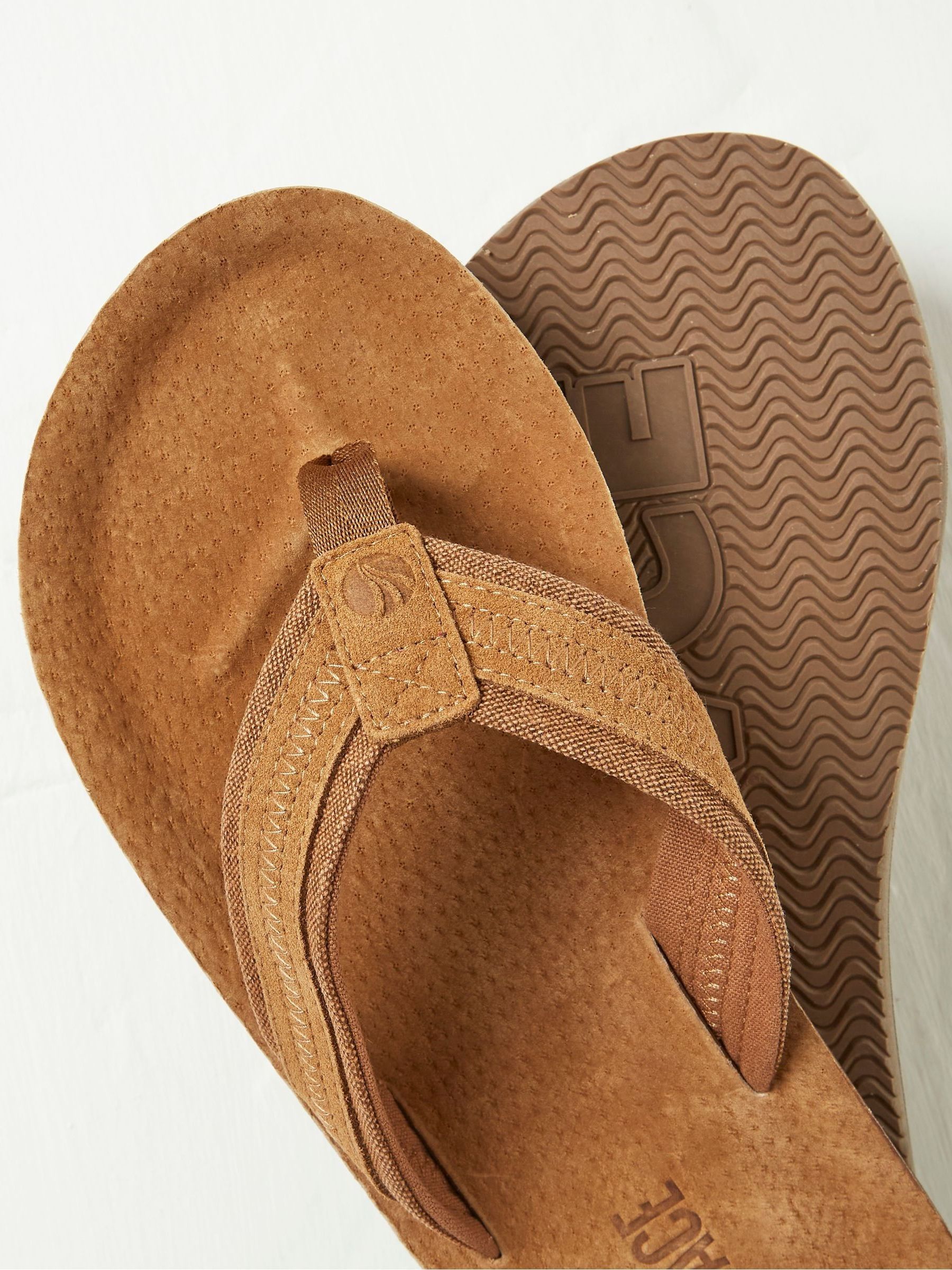 Burcott Natural Flip Flops - Image 3 of 3