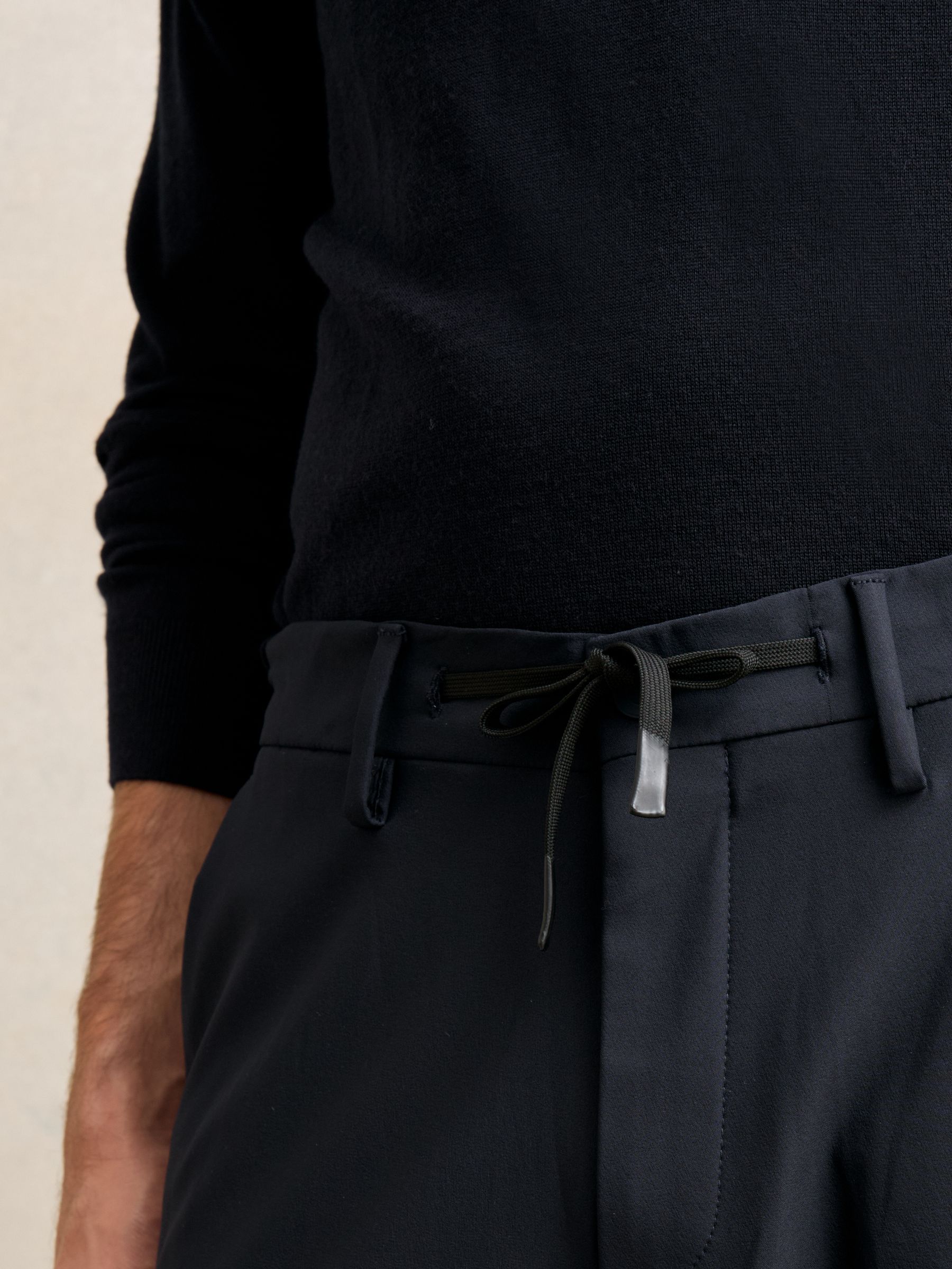 Technical Drawstring Trousers in Navy - Image 4 of 6