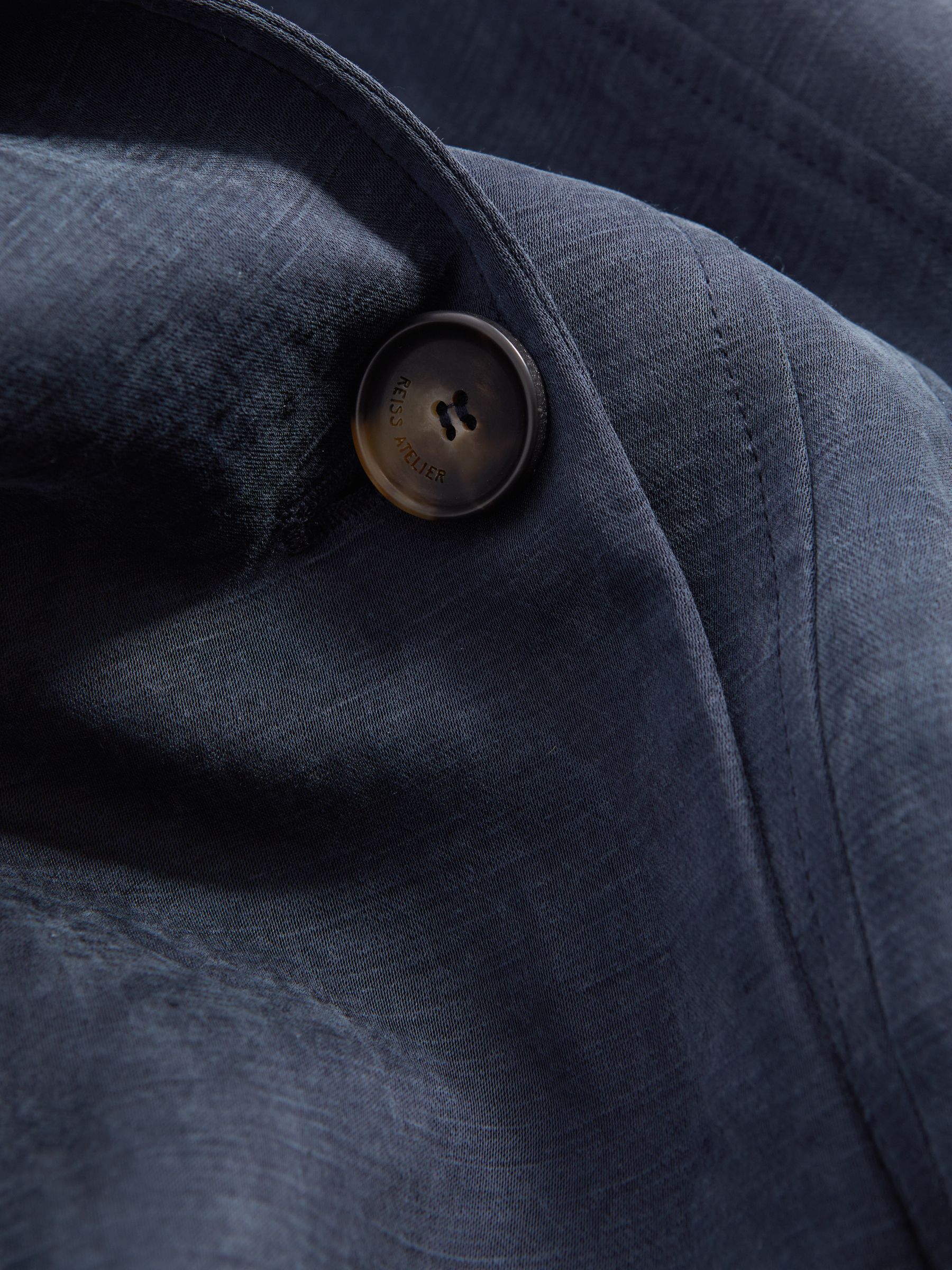 Atelier Cupro Tux Midi Dress in Navy - Image 6 of 6
