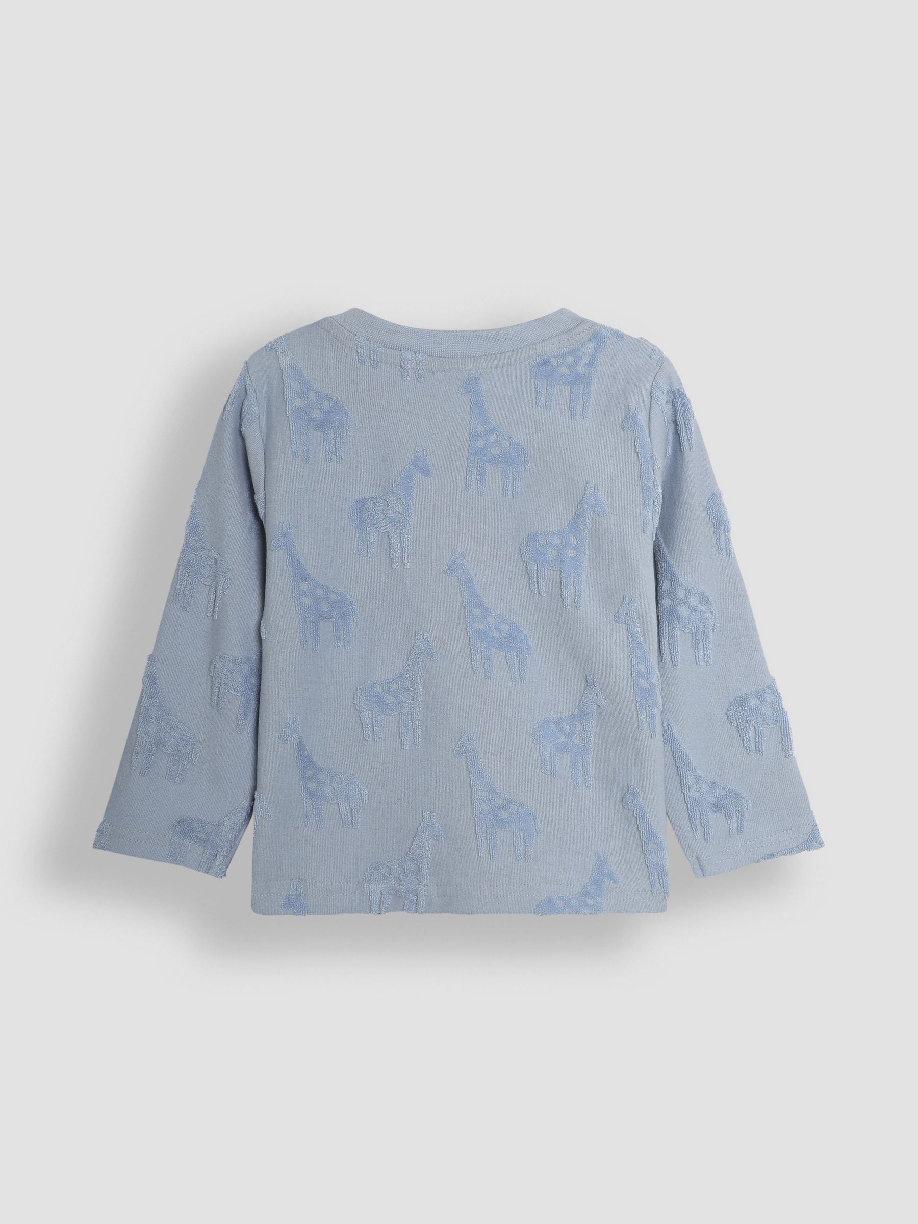Blue Giraffe Textured Cotton Top - Image 2 of 3