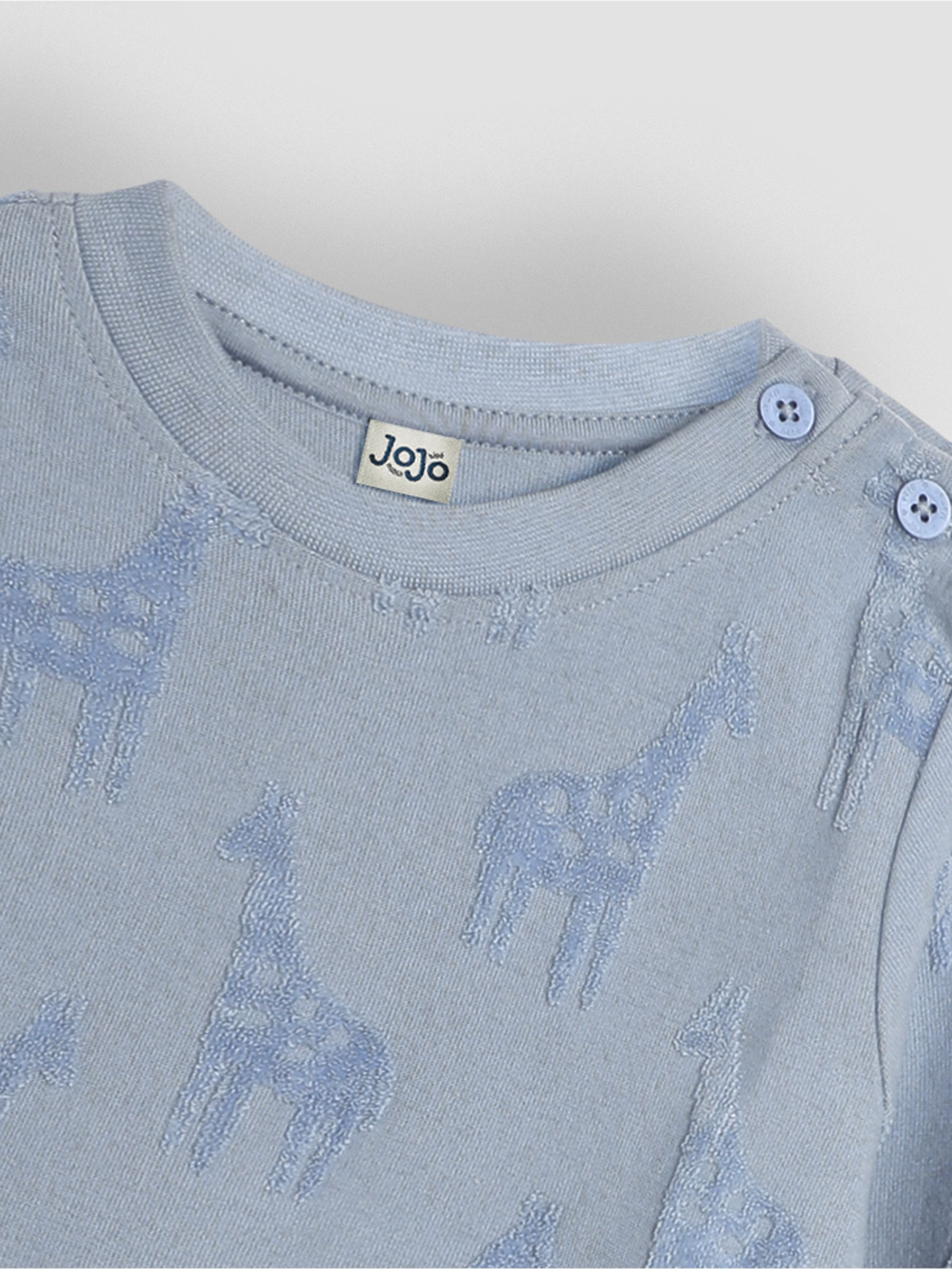Blue Giraffe Textured Cotton Top - Image 3 of 3