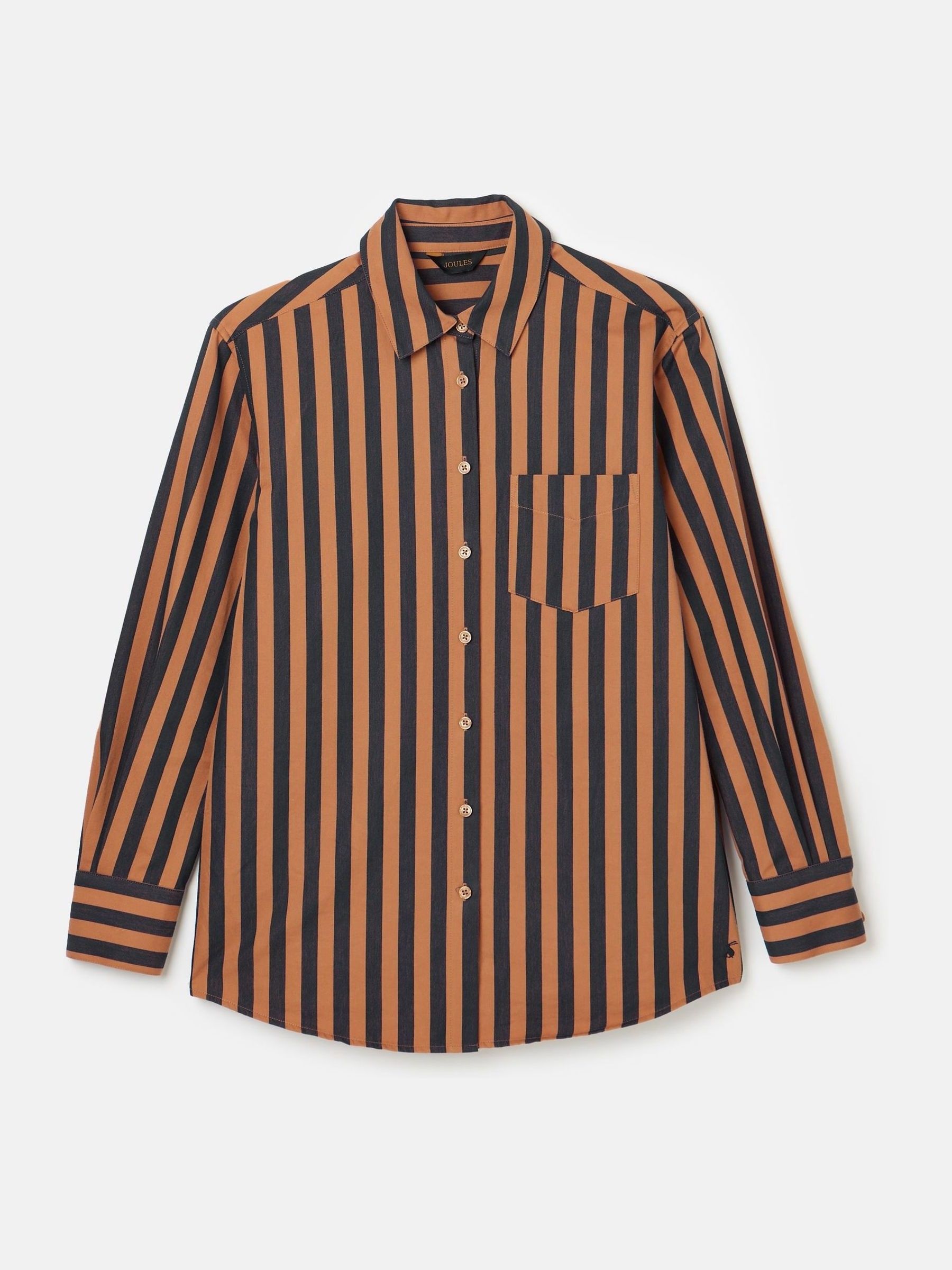Amilla Navy & Tan Stripe Shirt - Image 6 of 6