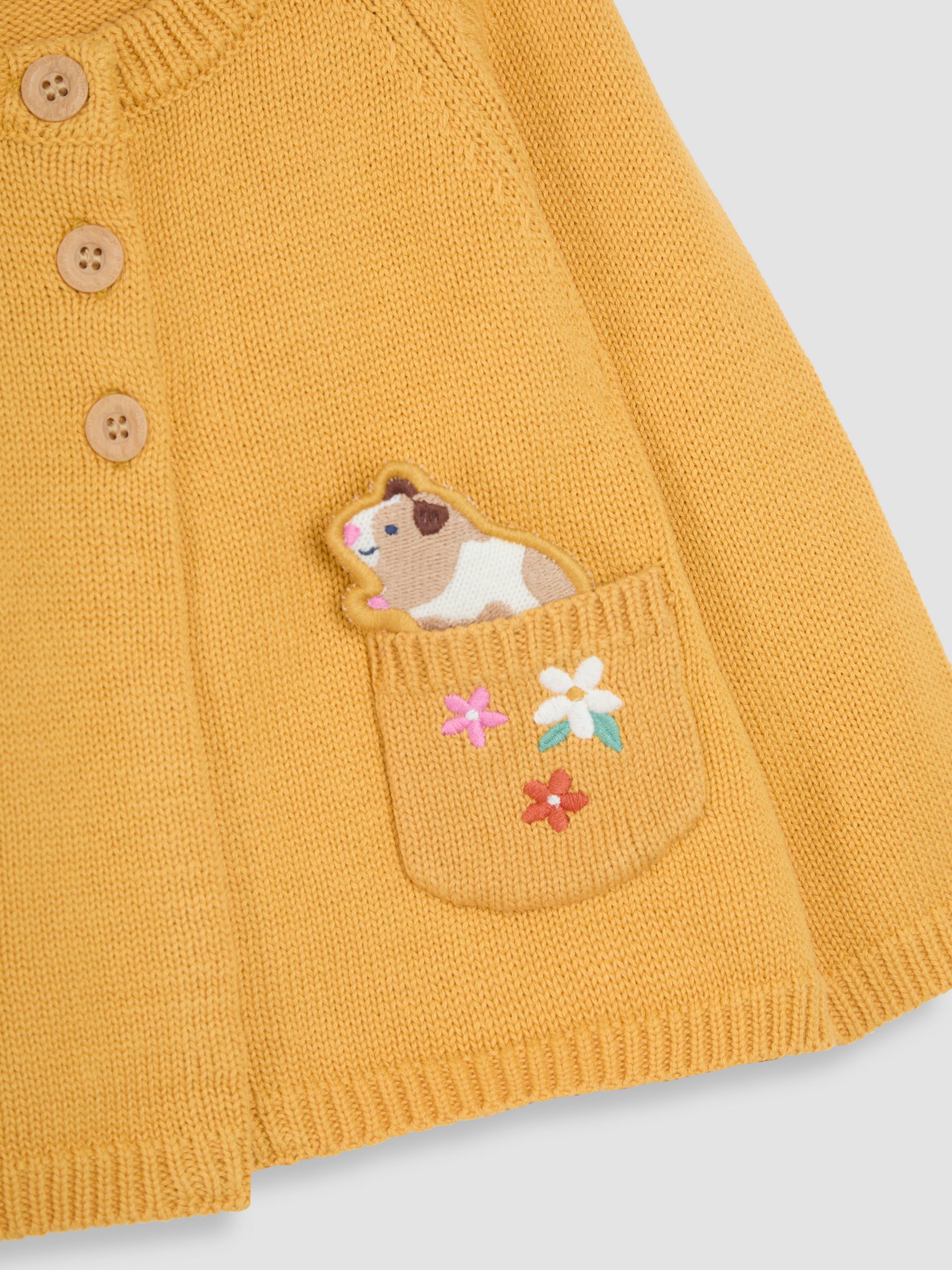 Mustard Yellow Guinea Pig & Hedgehog Pet in Pocket Cardigan - Image 3 of 3