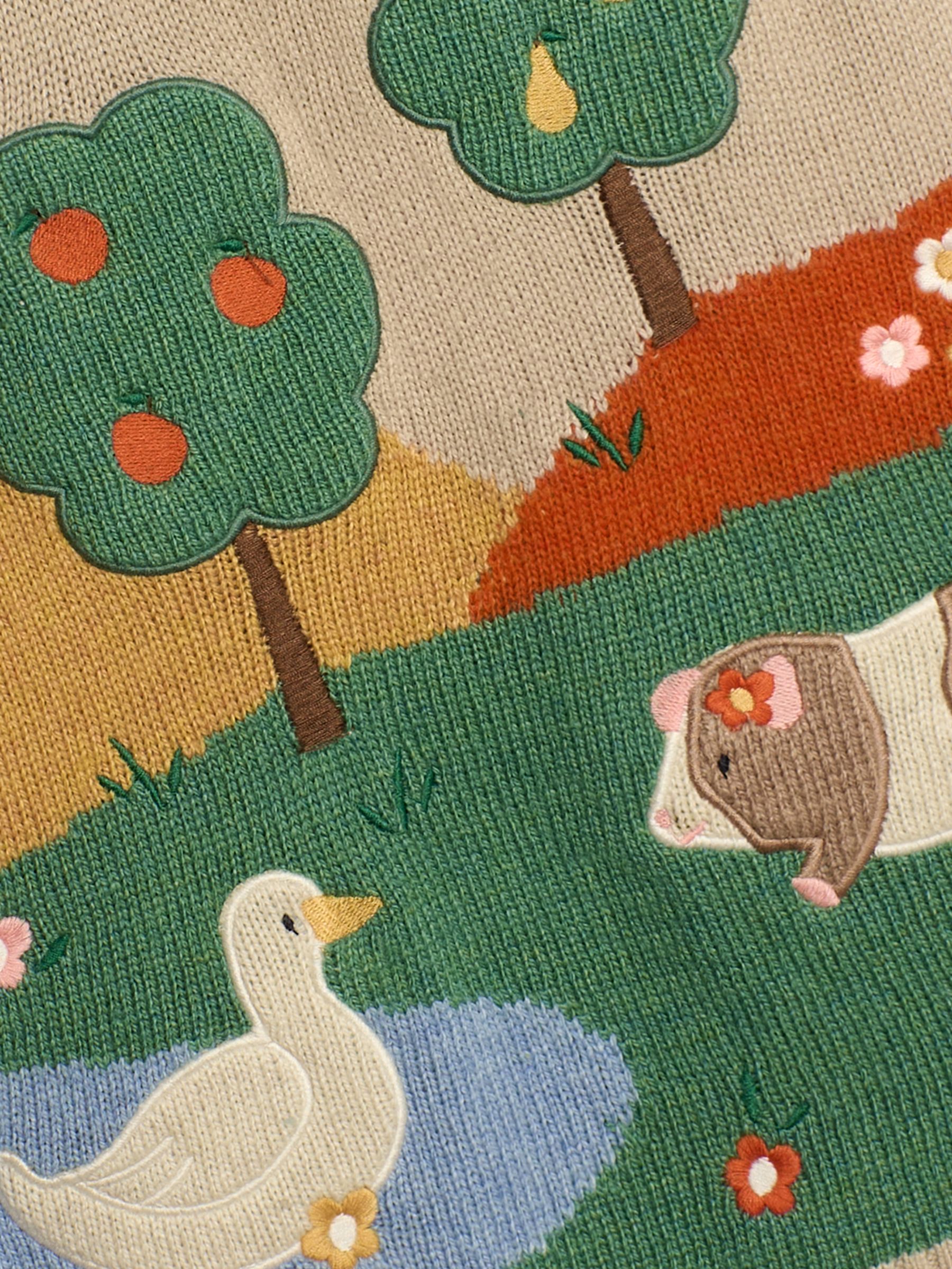 Neutral Duck & Guinea Pig Scene Knitted Dress - Image 5 of 5