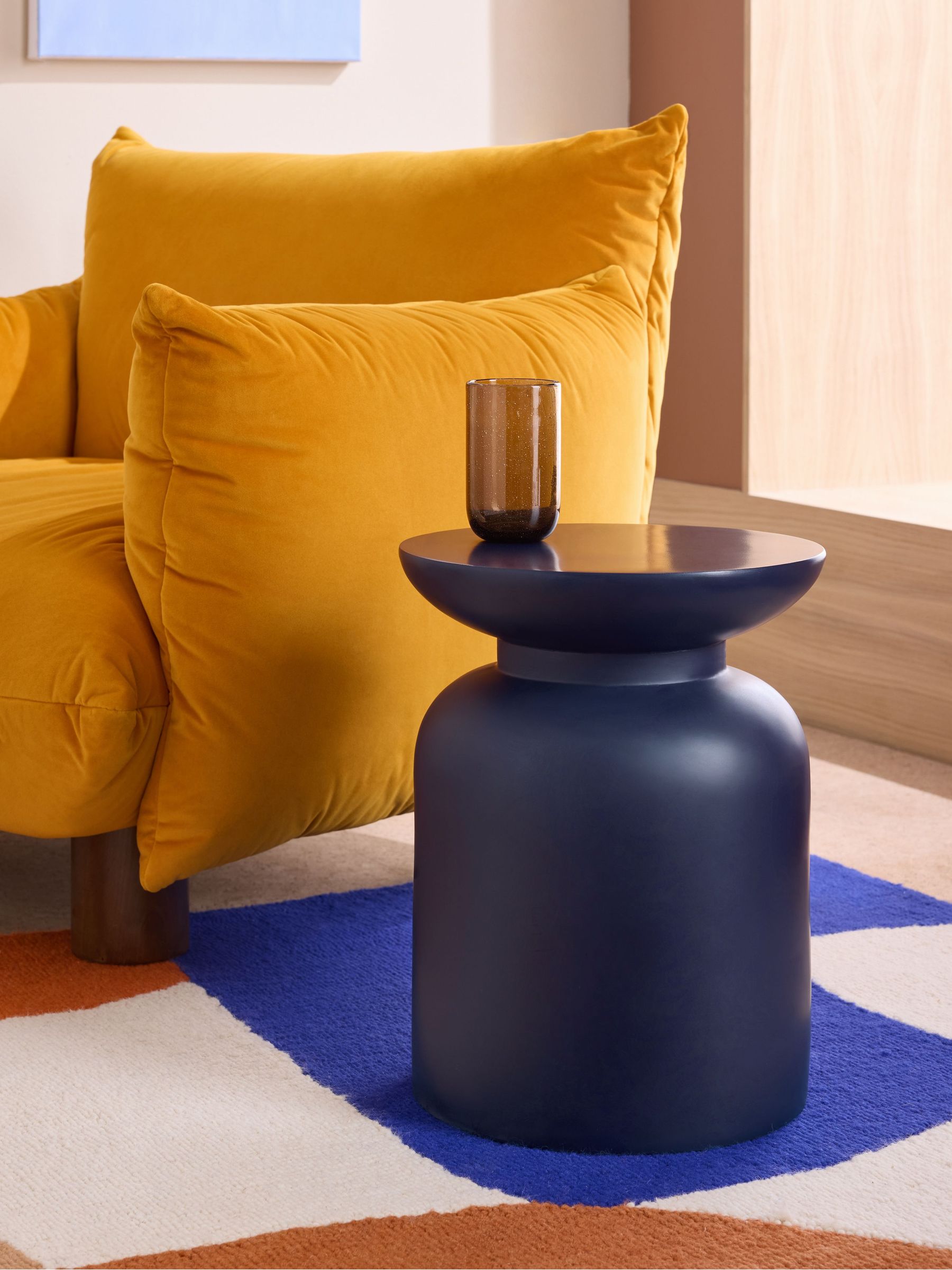 Claydon Side Table in Dark Blue - Image 10 of 10