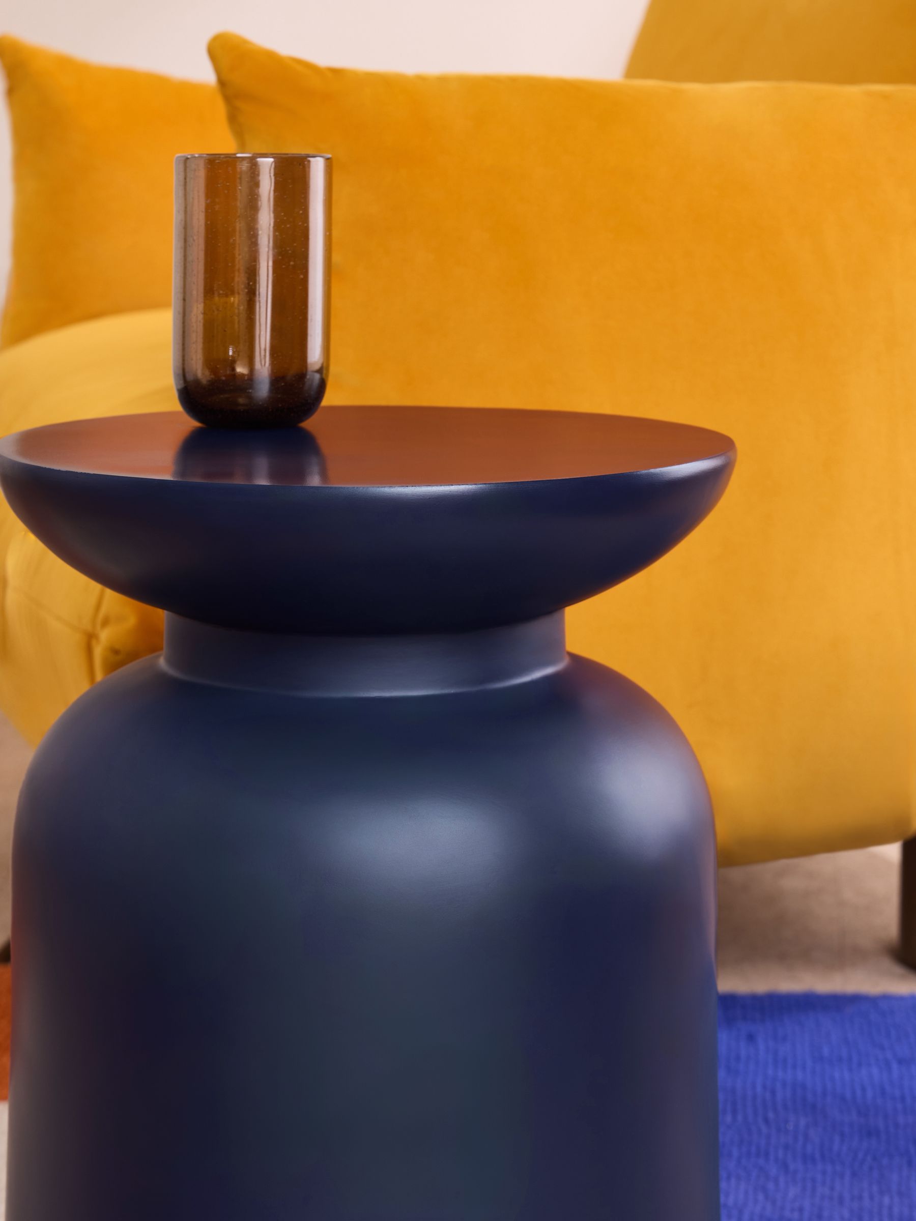Claydon Side Table in Dark Blue - Image 3 of 3
